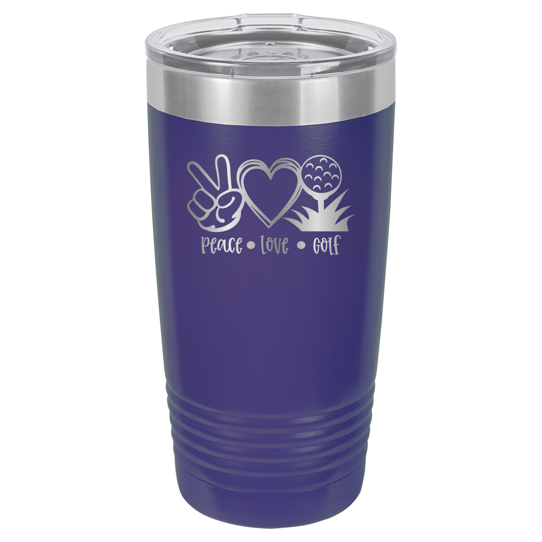 Peace, Love, Golf - 20oz Polar Camel Tumbler image 13