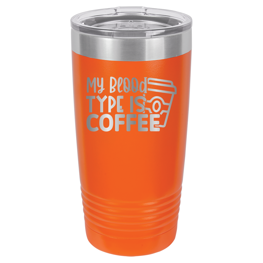 My Blood Type Is Coffee - 20oz Polar Camel Tumbler image 7