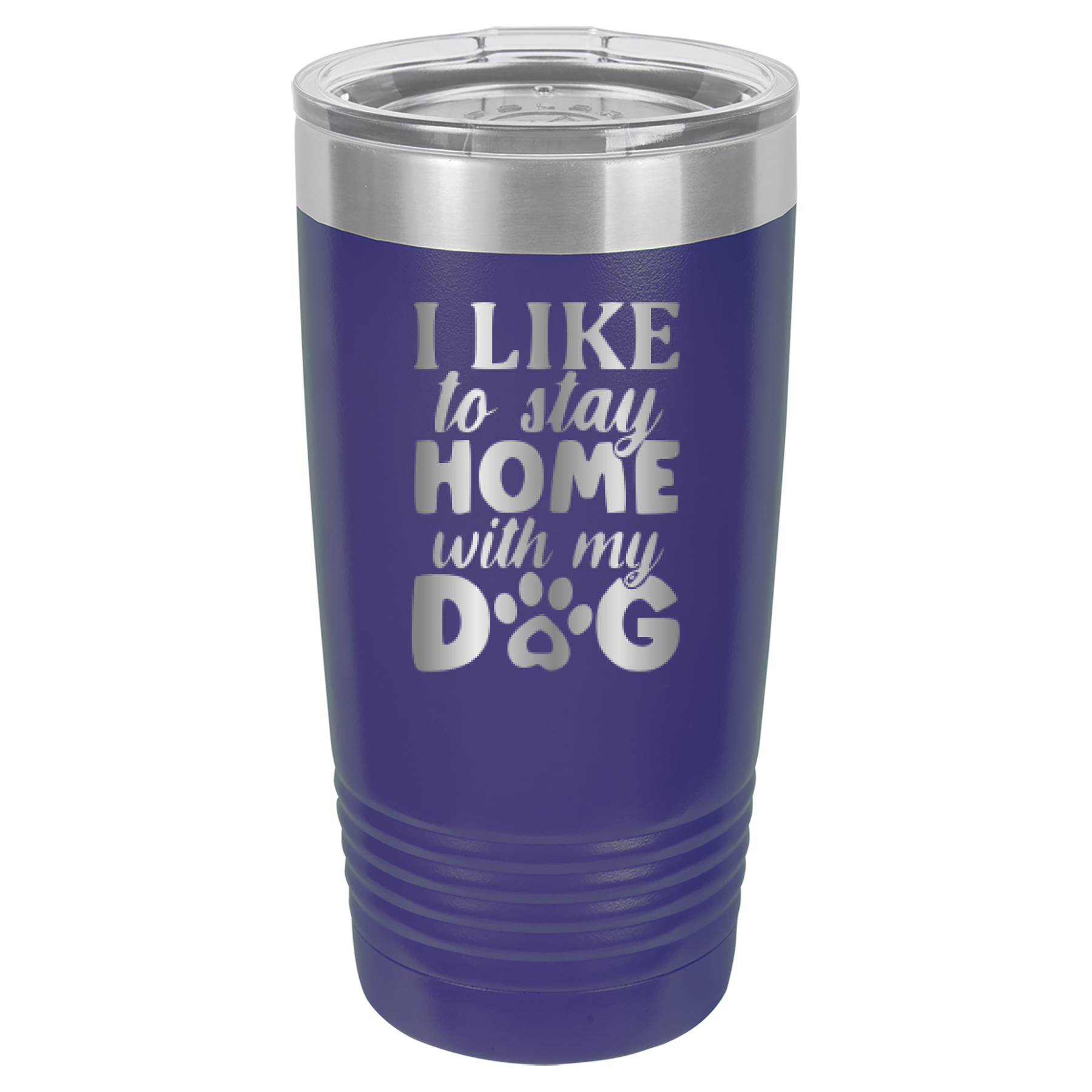 I Like To Stay Home With My Dog - 20oz Polar Camel Tumbler image 5