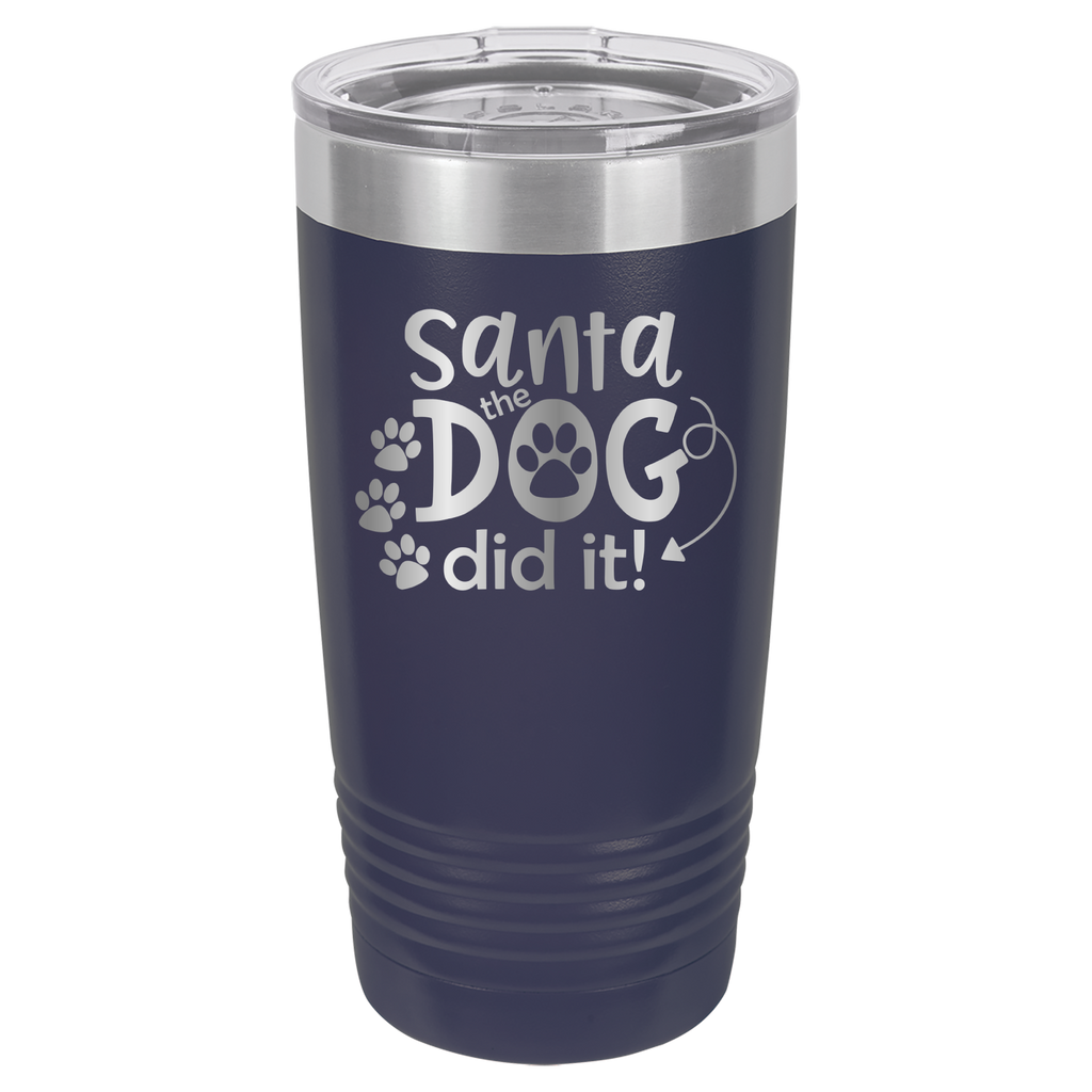 Santa, The Dog Did It - 20oz Polar Camel Tumbler - Navy image