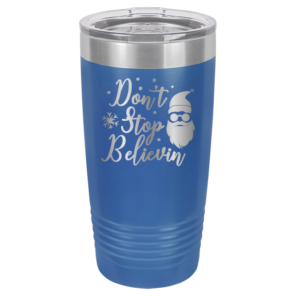 Don't Stop Believin - Santa Claus Christmas - 20oz Polar Camel Tumbler image 2