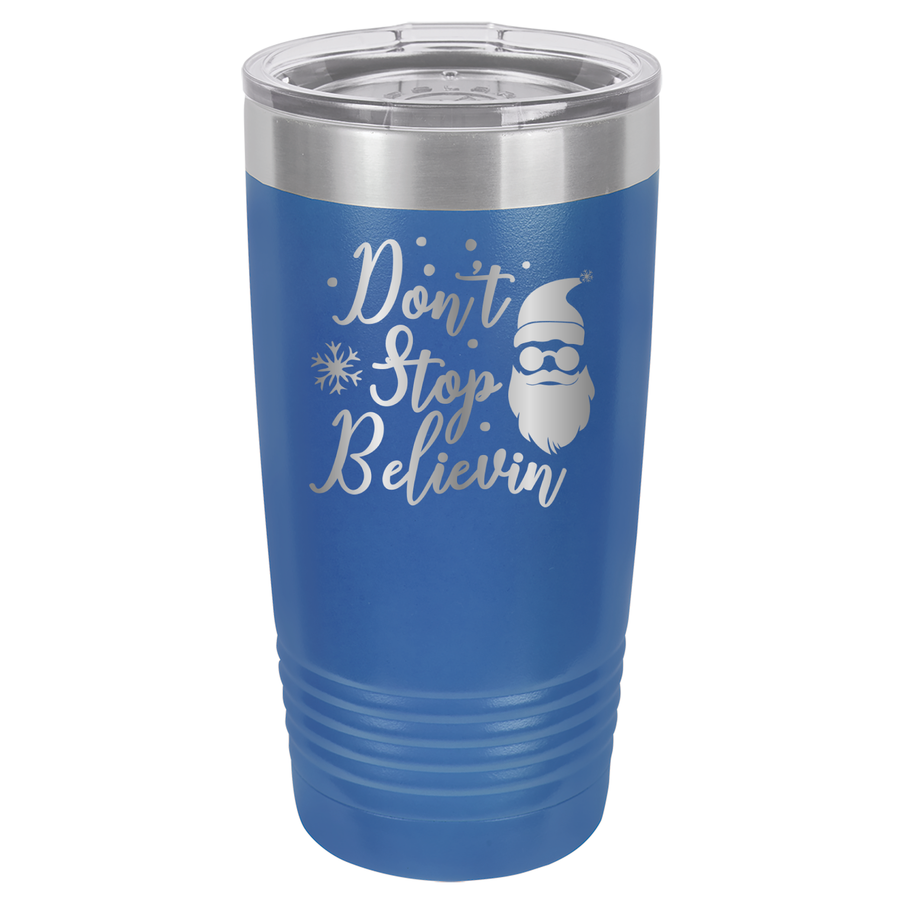 Don't Stop Believin - Santa Claus Christmas - 20oz Polar Camel Tumbler image 2