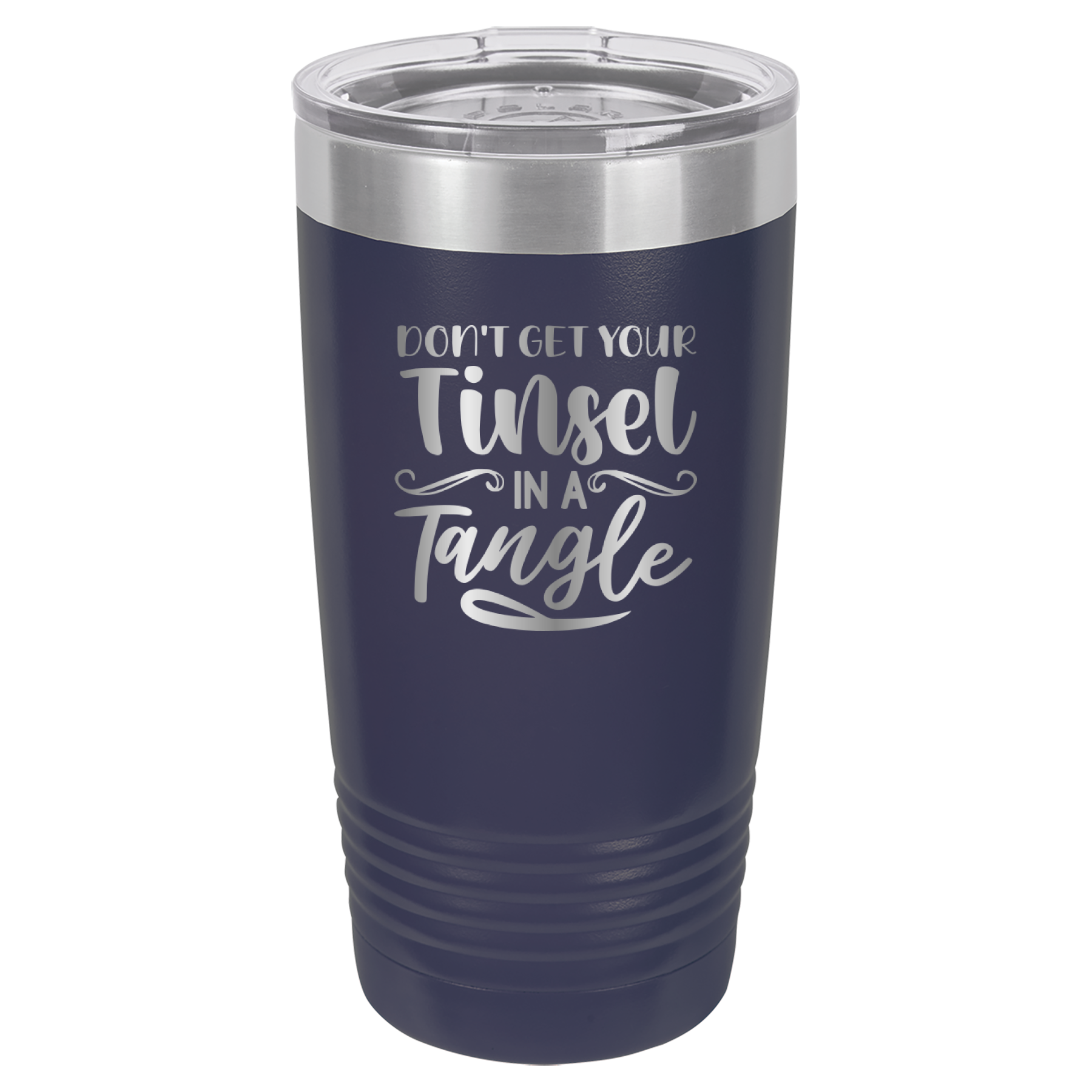 Don't Get Your Tinsel In A Tangle - 20oz Polar Camel Tumbler - Navy image