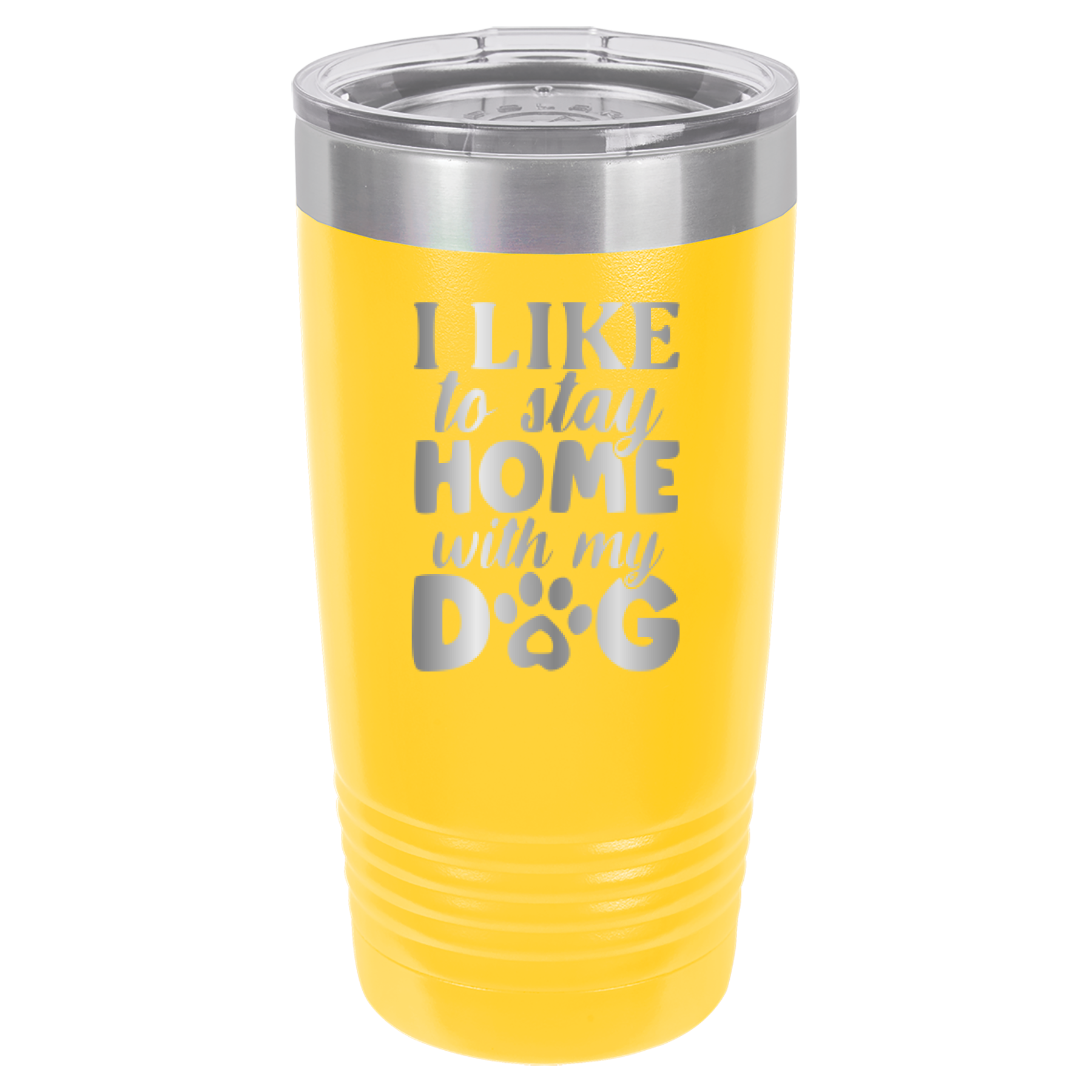 I Like To Stay Home With My Dog - 20oz Polar Camel Tumbler image 2