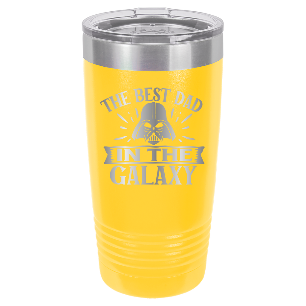 The Best Dad In The Galaxy - 20oz Polar Camel Tumbler - Yellow image