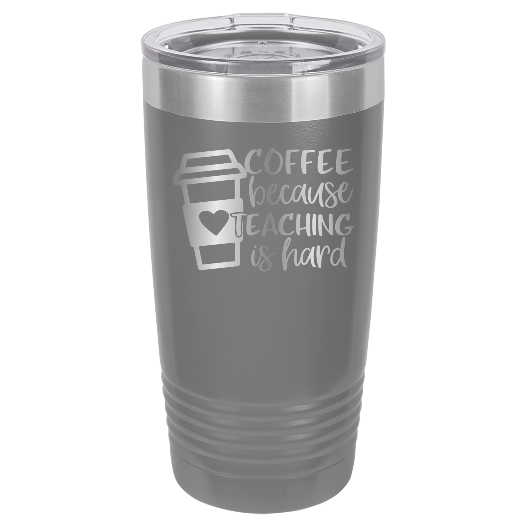 Coffee Because Teaching Is Hard - 20oz Polar Camel Tumbler image 15