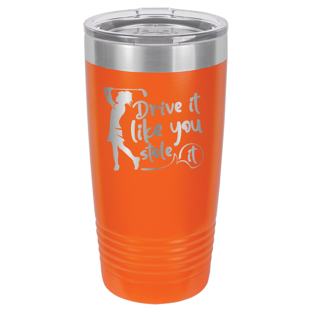 Drive It Like You Stole It (Female) - Golf - 20oz Polar Camel Tumbler - Orange image