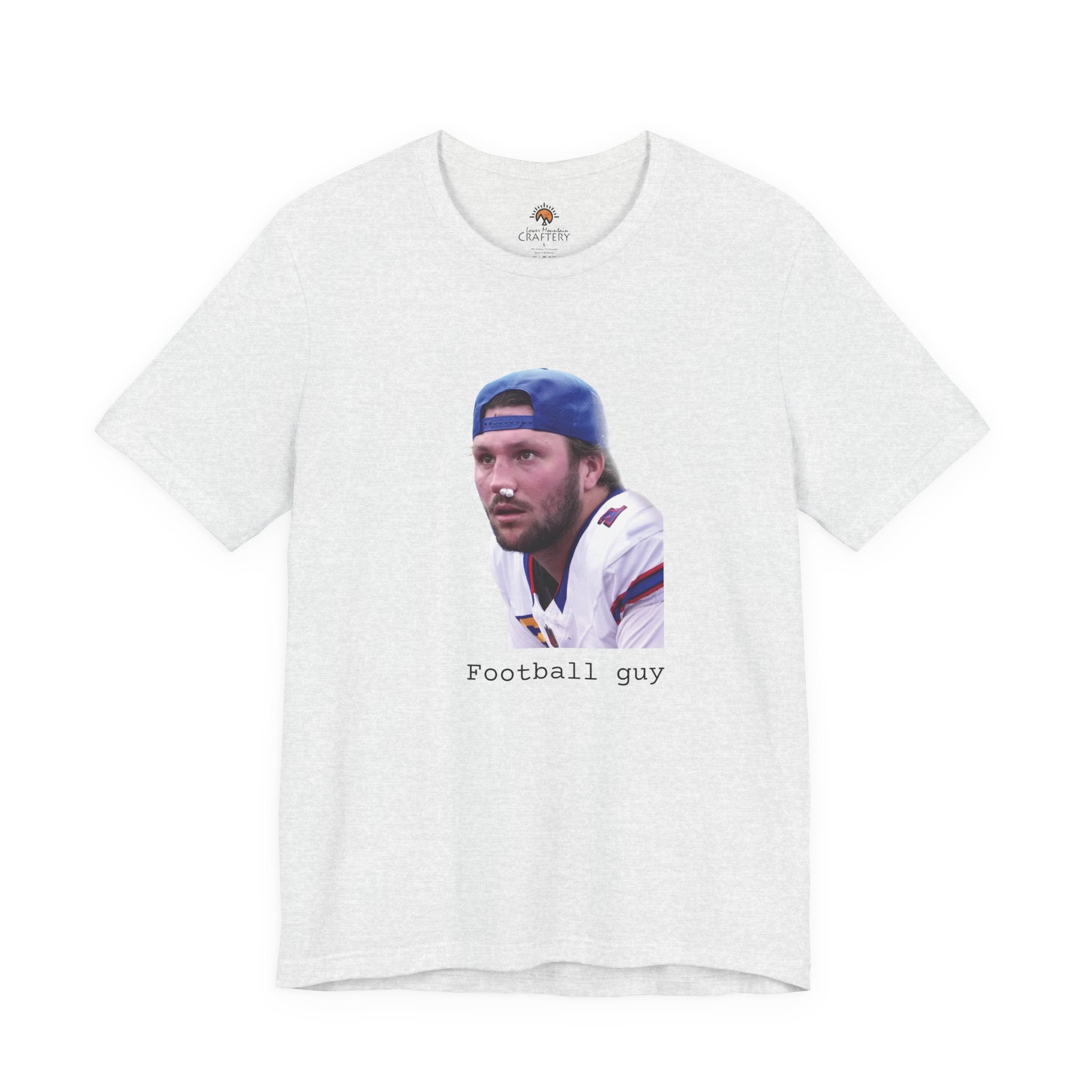 Josh Allen Football Guy Unisex Tee, Buffalo Bills Fan Gift, Short Sleeve T-Shirt, Game Day Shirt, Tough Quarterback Tee, Sports Fan Apparel