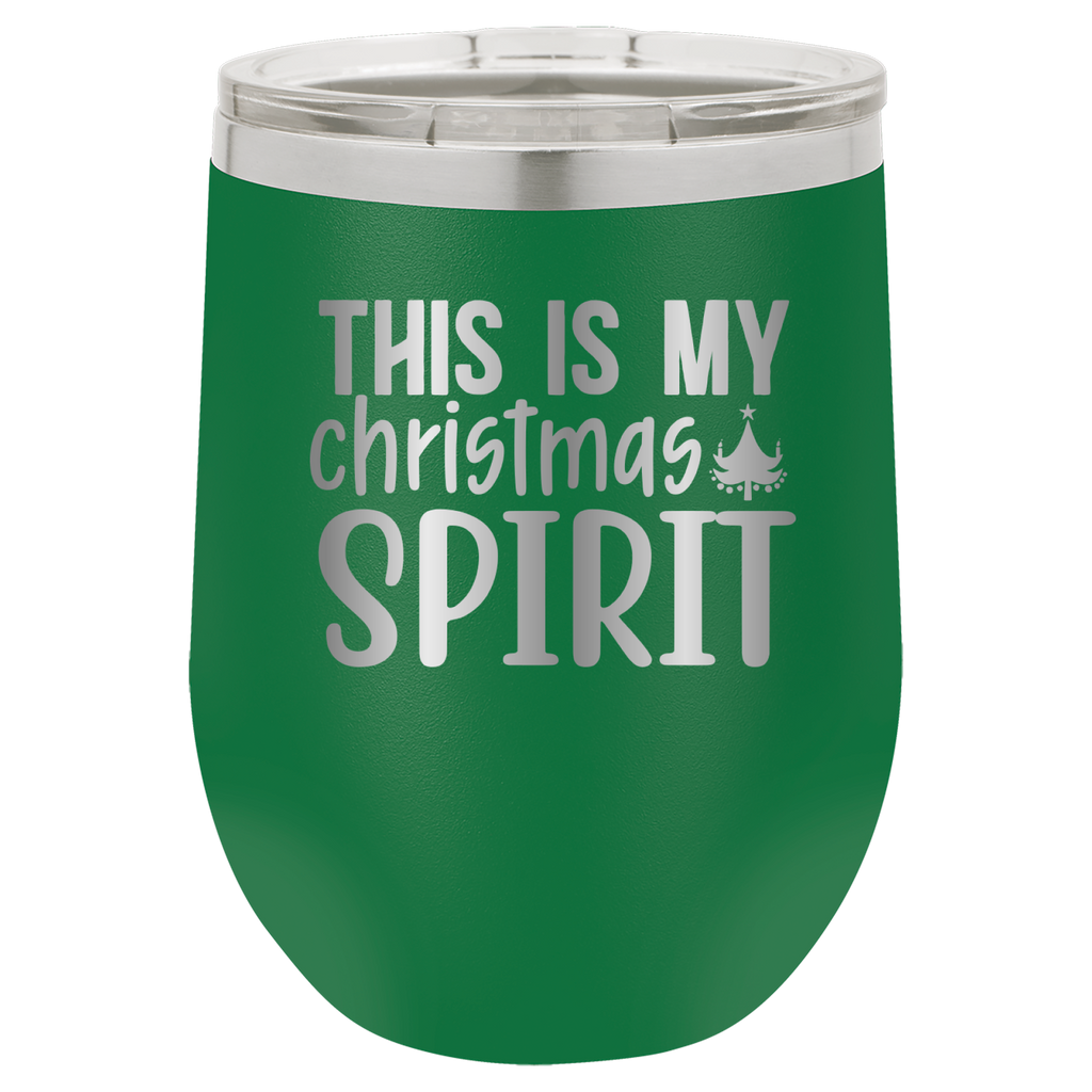 This Is My Christmas Spirit - 12oz Polar Camel Wine Tumbler image 3