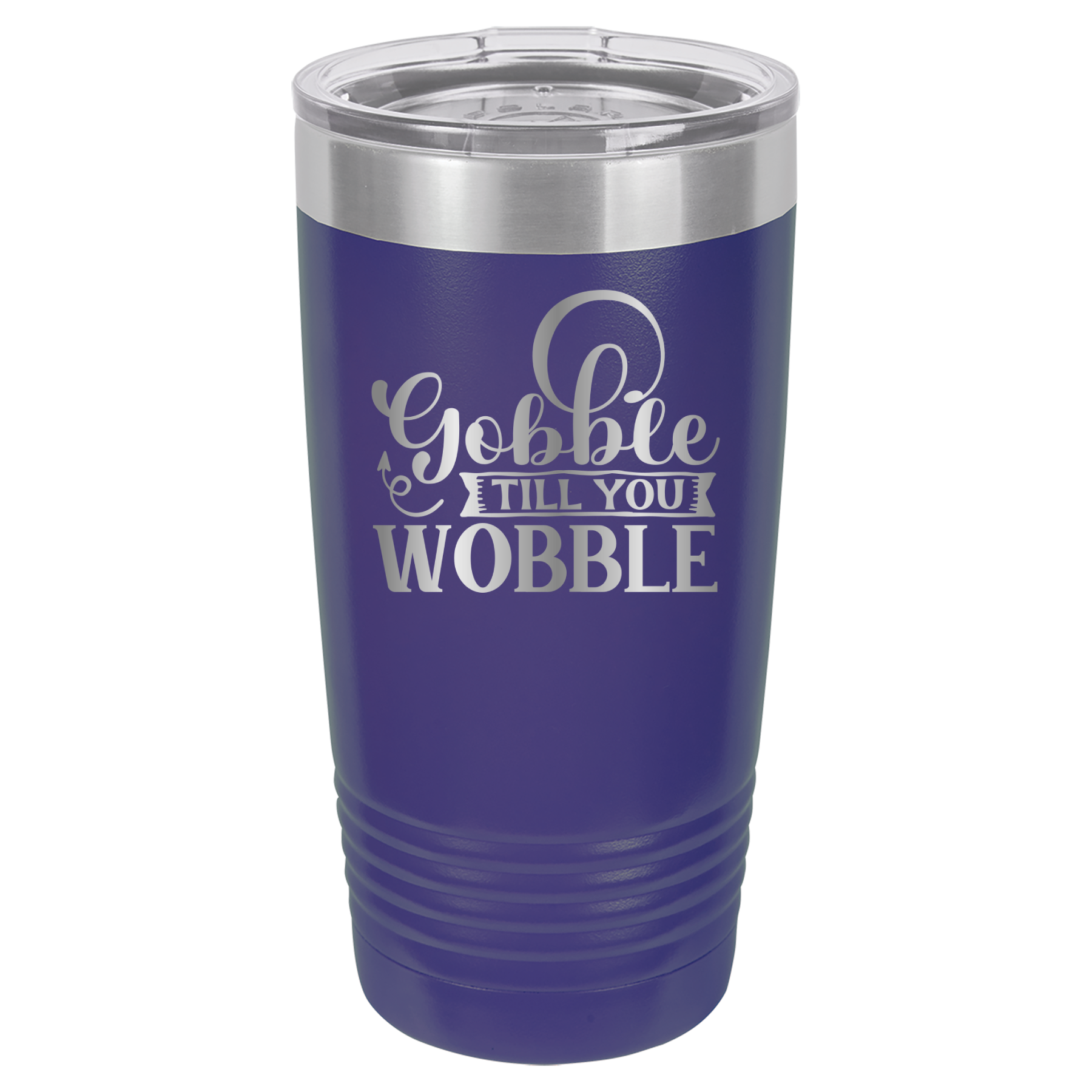 Gobble Til You Wobble - 20oz Polar Camel Tumbler - Purple image