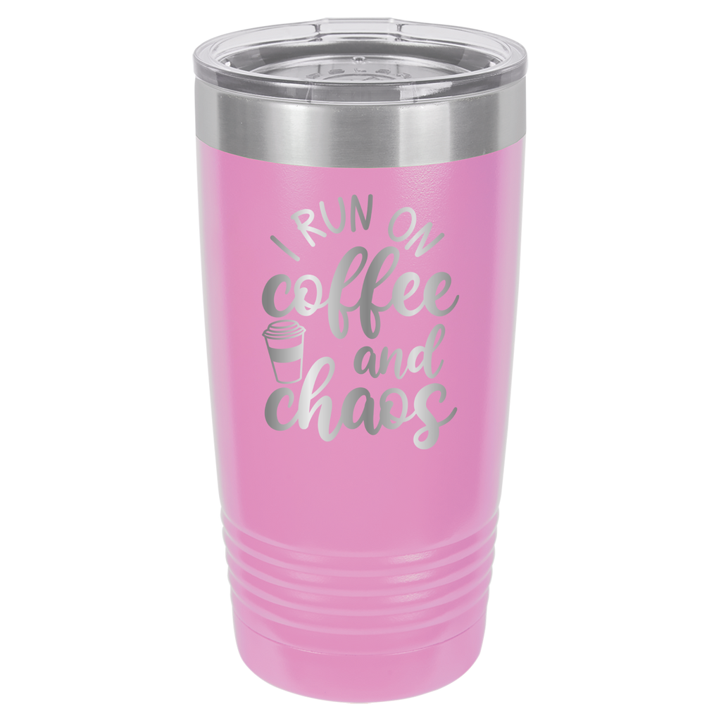I Run on Coffee and Chaos - 20oz Polar Camel Tumbler image 7