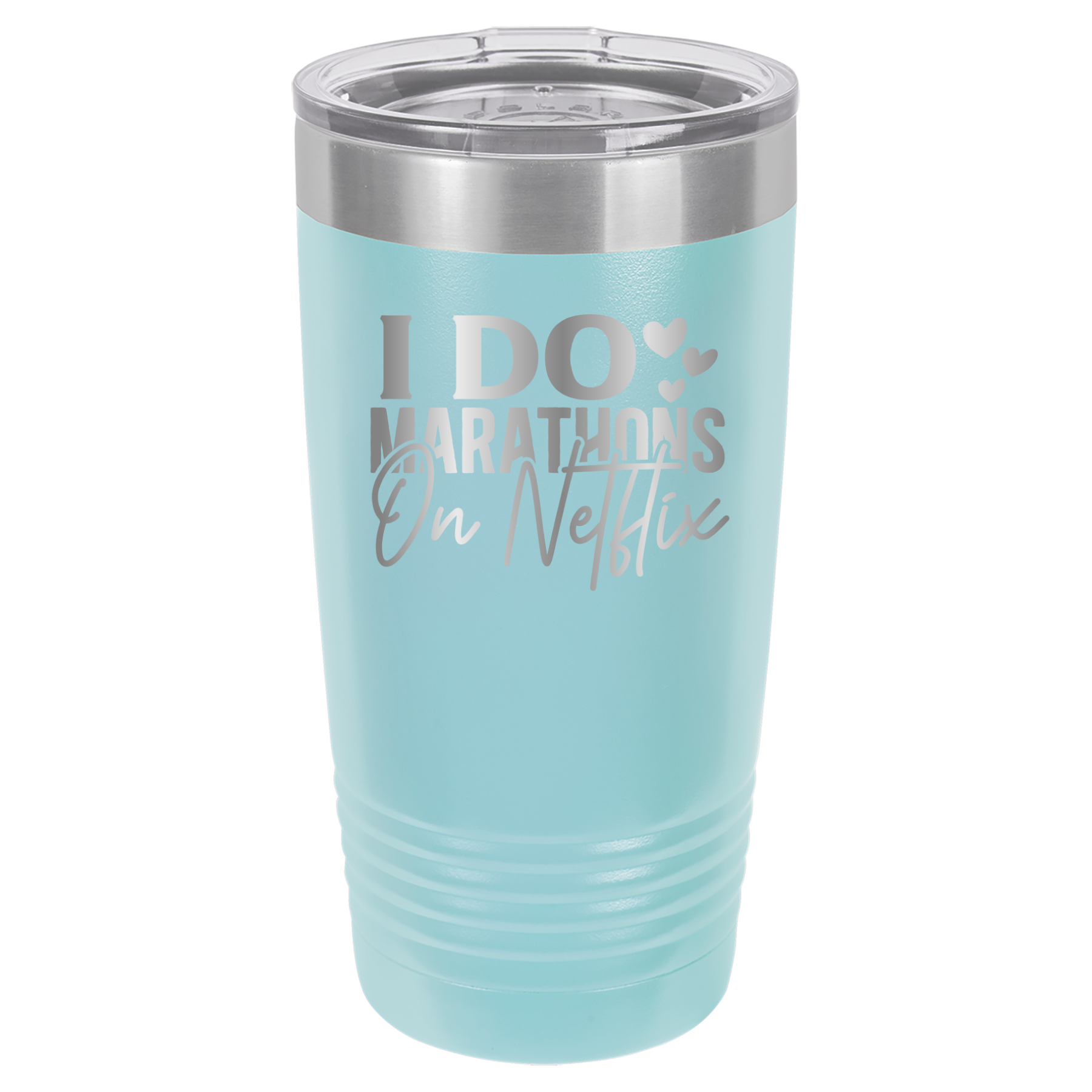 I Do Marathons On Netflix - 20oz Polar Camel Tumbler image 6