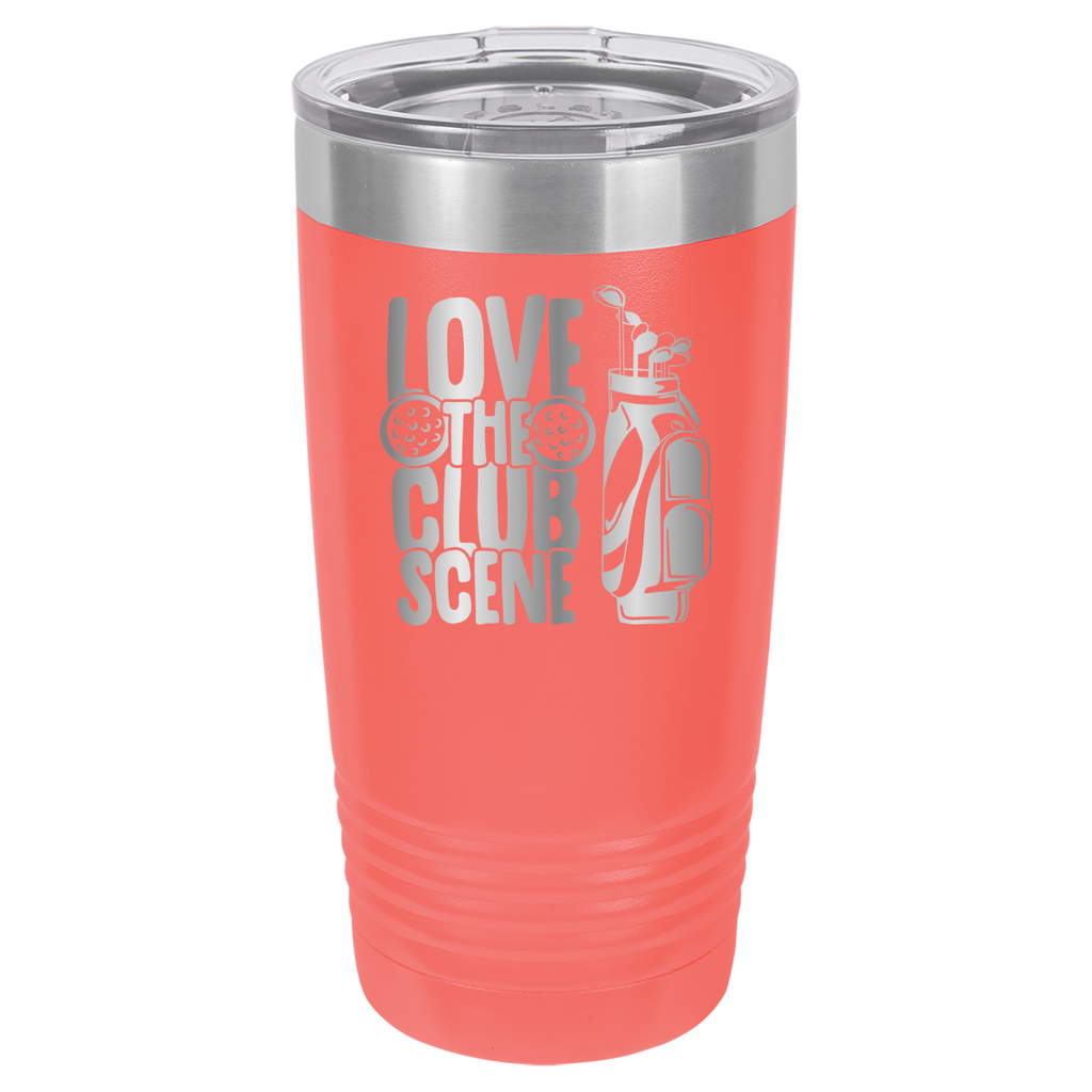 Love The Club Scene - Golf - 20oz Polar Camel Tumbler - Coral image
