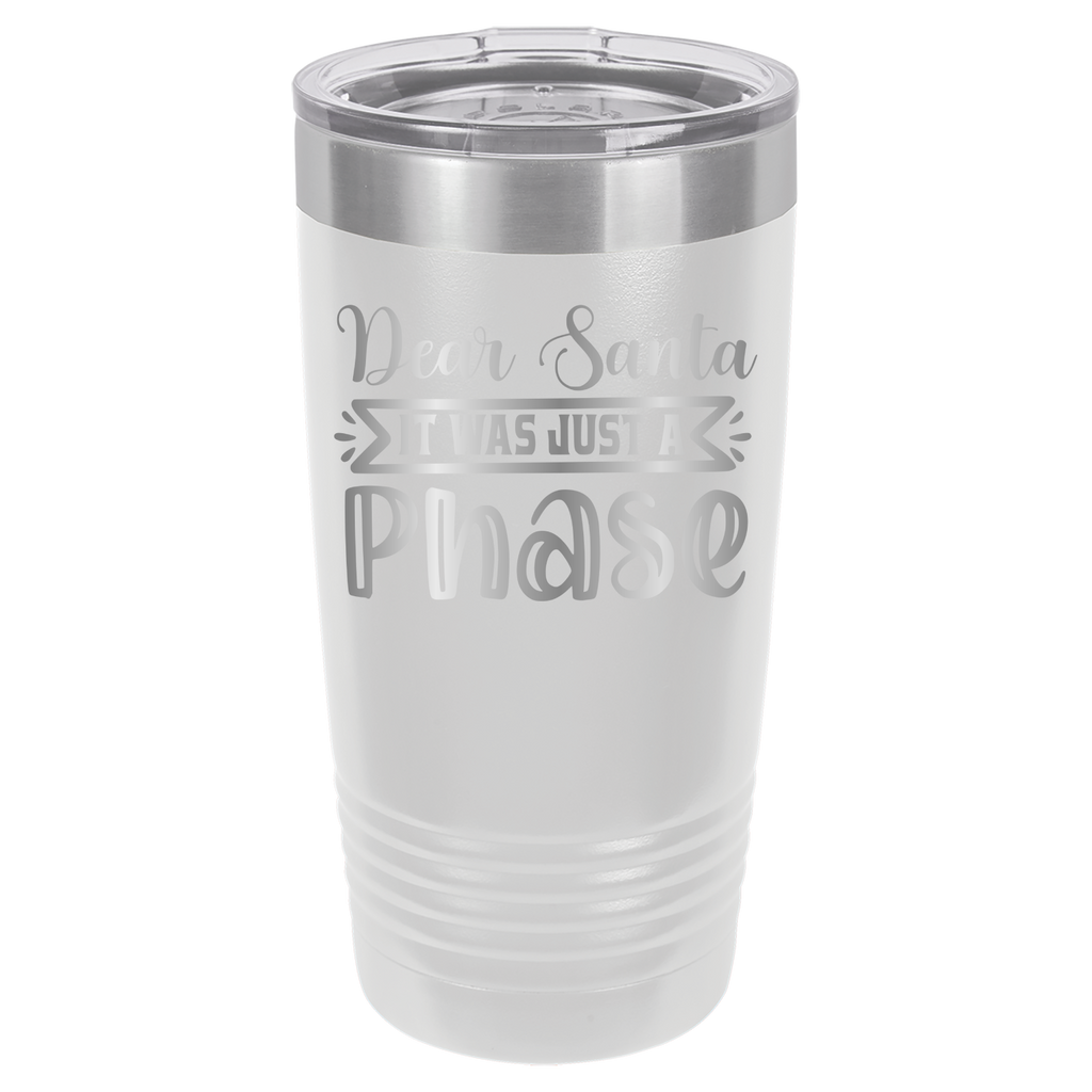 Dear Santa It Was Just A Phase - 20oz Polar Camel Tumbler - White image