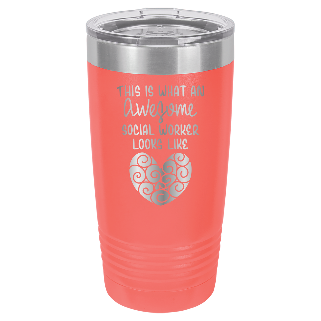 This Is What An Awesome Social Worker Looks Like - 20oz Polar Camel Tumbler image 20