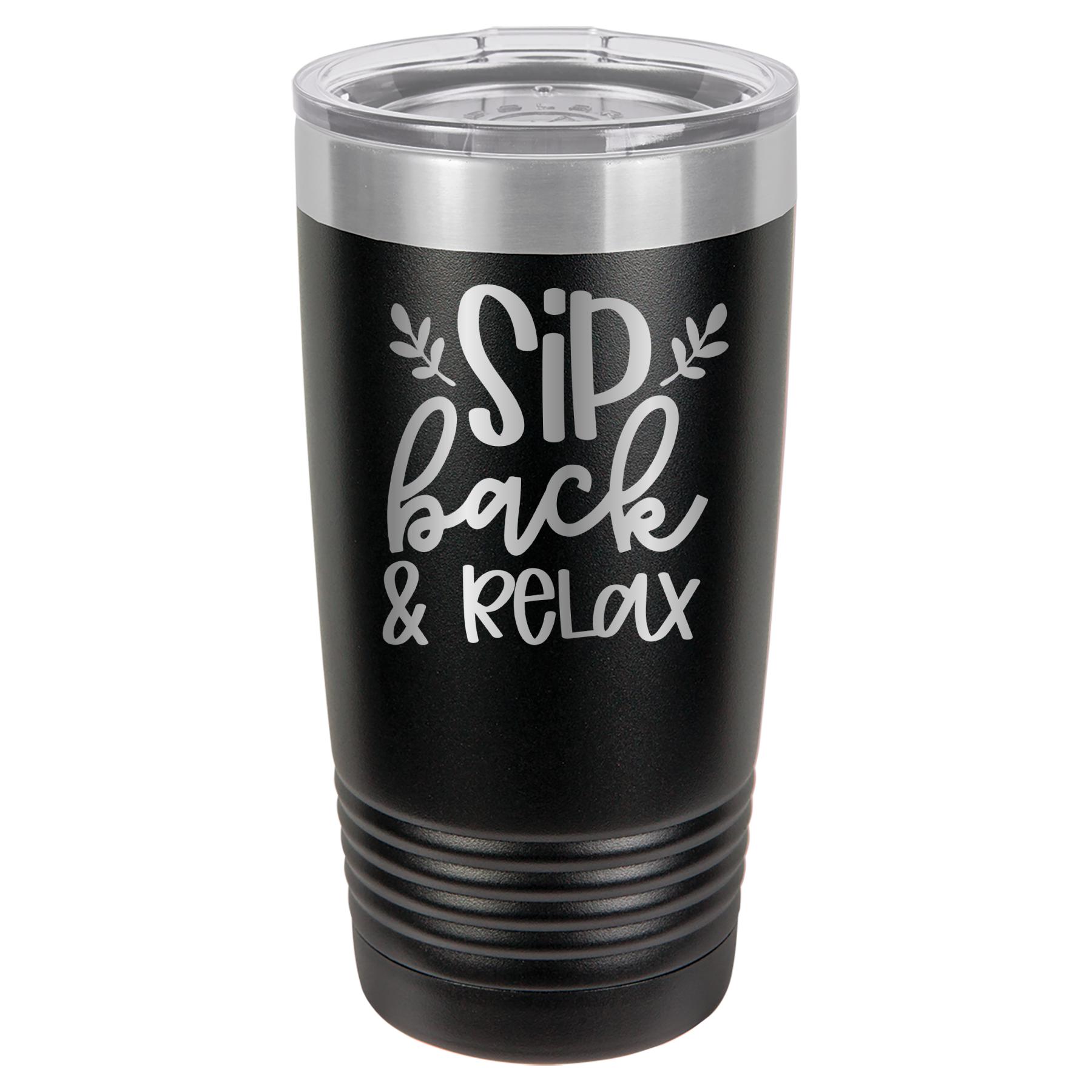Sip Back & Relax - 20oz Polar Camel Tumbler - Black image