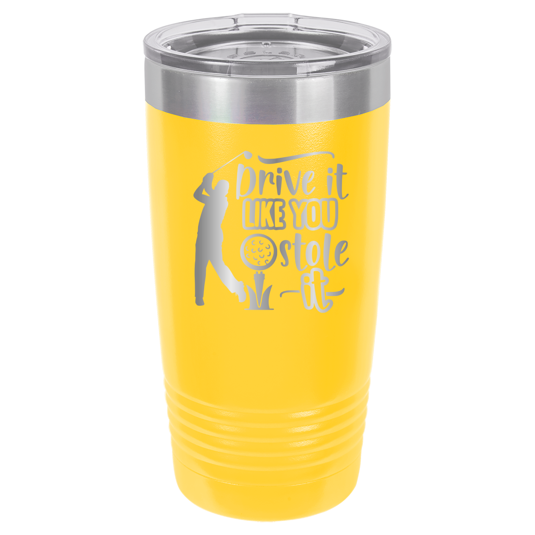 Drive It Like You Stole It (Male) - 20oz Polar Camel Tumbler - Golf - Yellow image