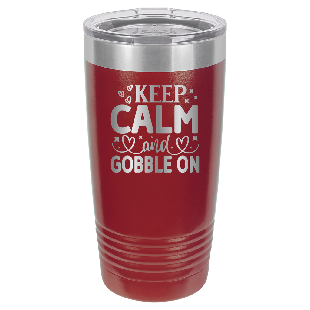 Keep Calm and Gobble On - 20oz Polar Camel Tumbler image 10
