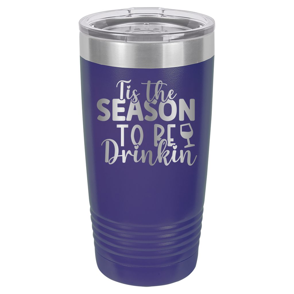 Tis The Season To Be Drinkin' - 20oz Polar Camel Tumbler - Purple image
