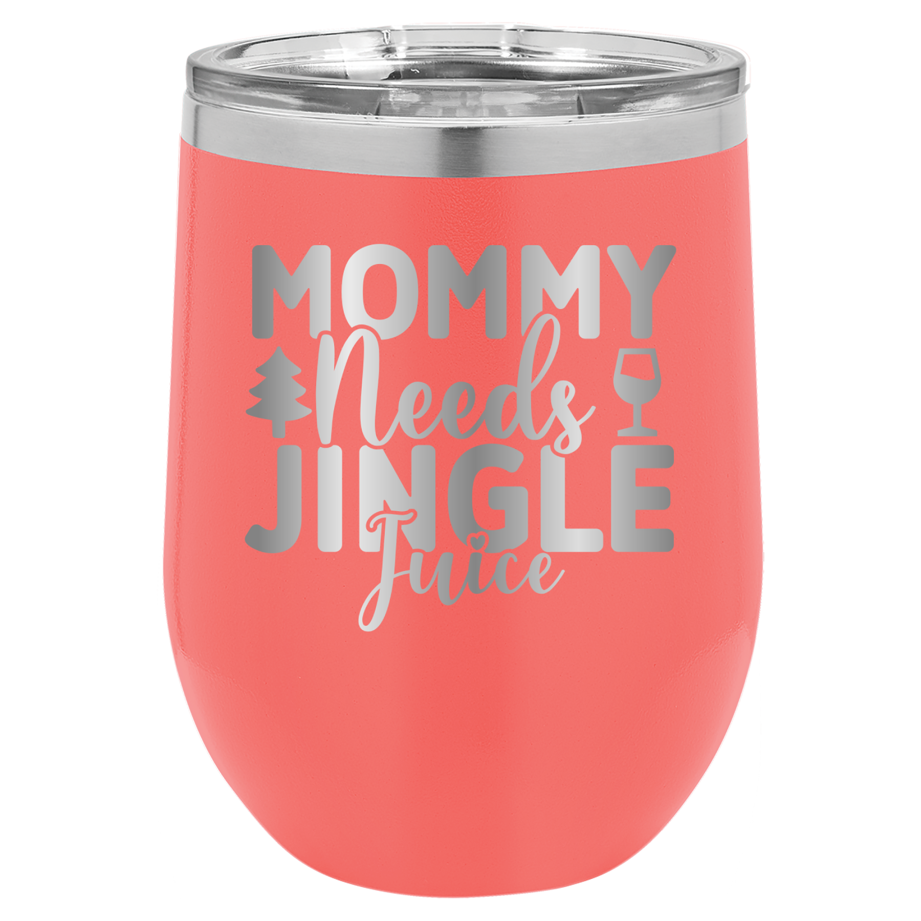 Mommy Needs Jingle Juice - 12oz Polar Camel Wine Tumbler image 1