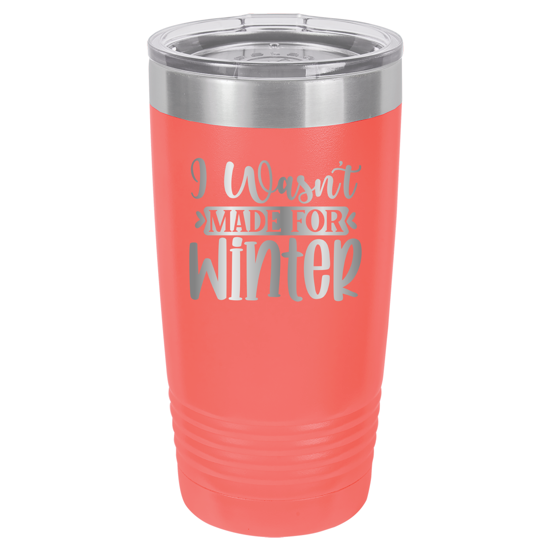 I Wasn't Made For Winter - 20oz Polar Camel Tumbler - Coral image