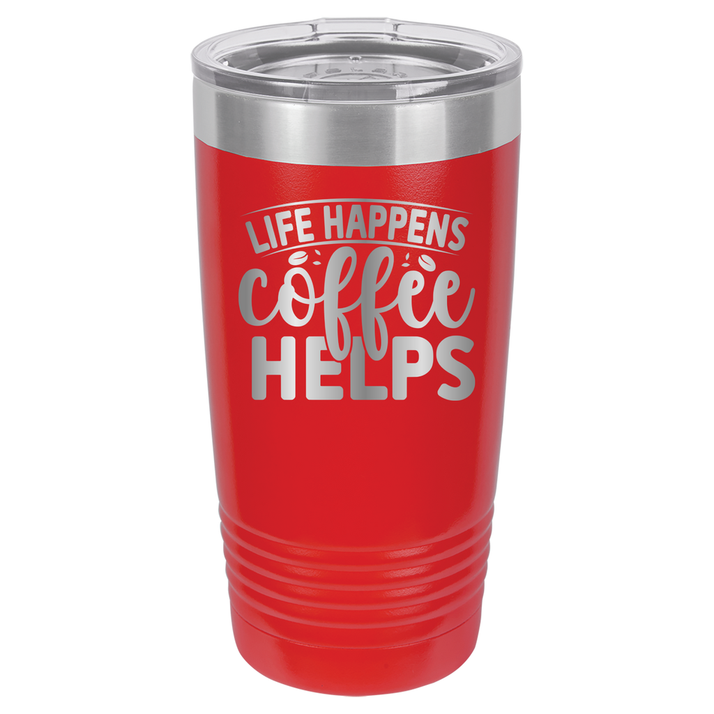 Life Happens Coffee Helps - 20oz Polar Camel Tumbler image 1