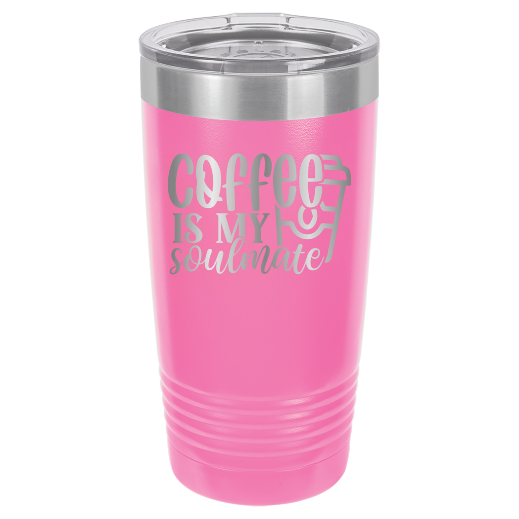Coffee Is My Soulmate - 20oz Polar Camel Tumber - Pink image