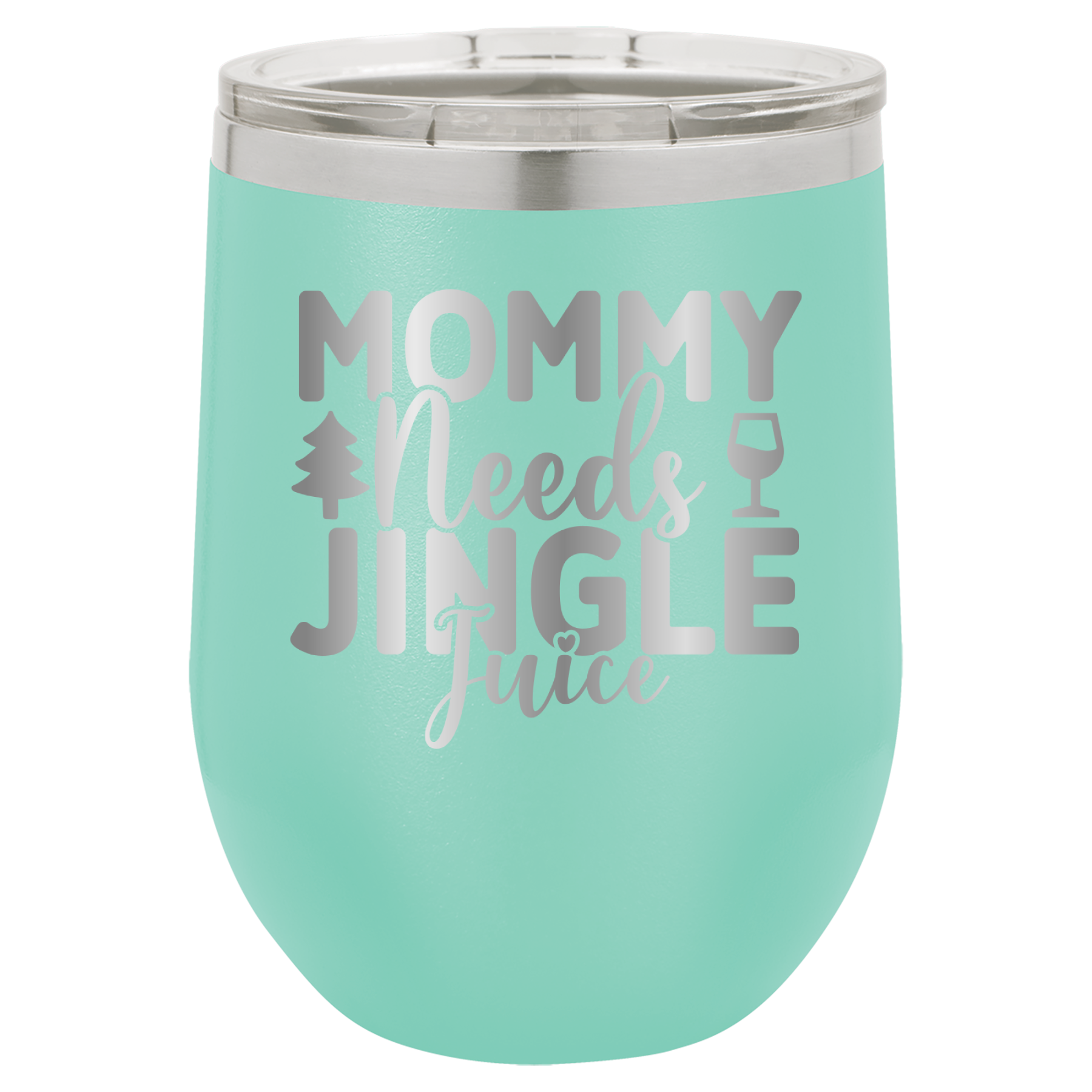 Mommy Needs Jingle Juice - 12oz Polar Camel Wine Tumbler image 12
