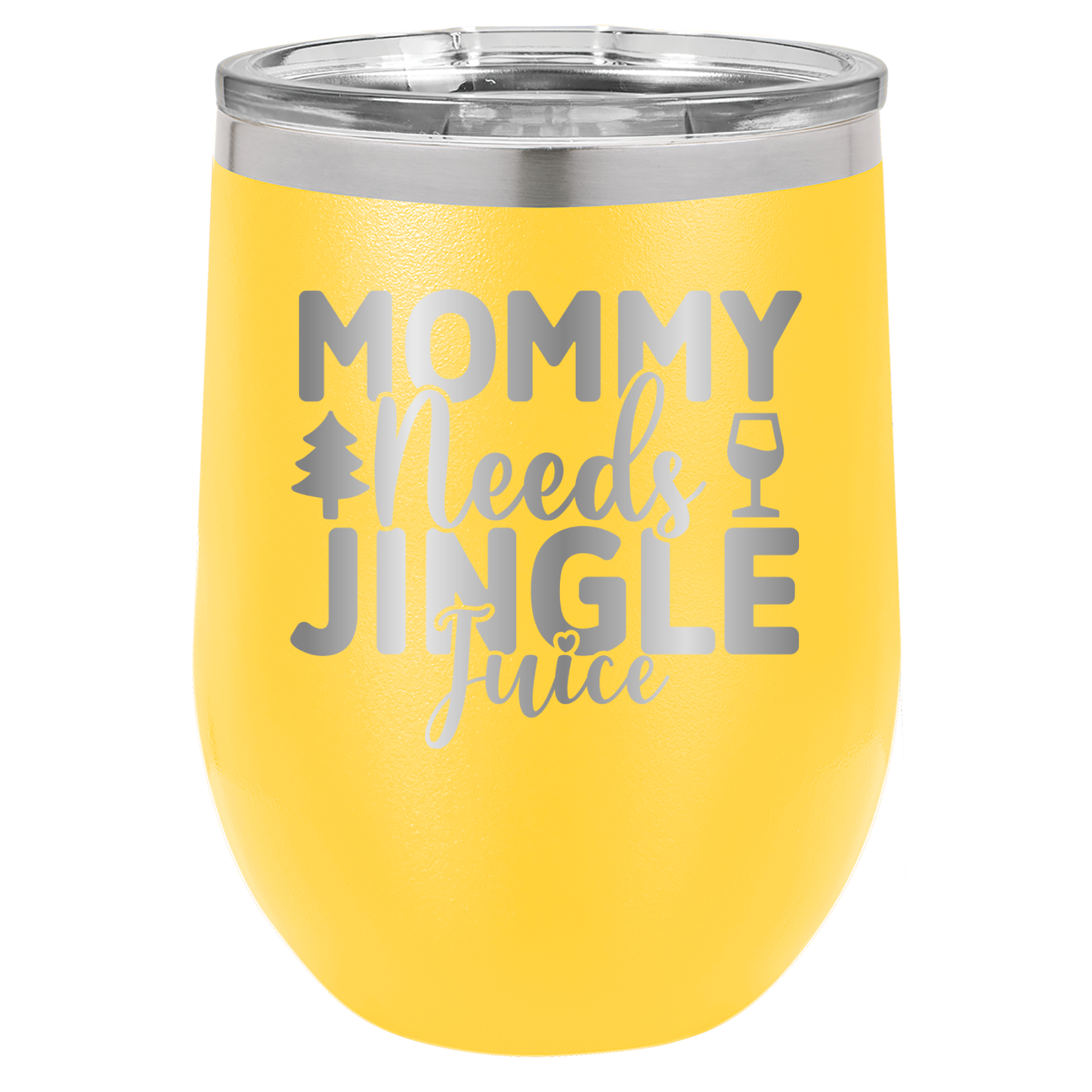 Mommy Needs Jingle Juice - 12oz Polar Camel Wine Tumbler image 2