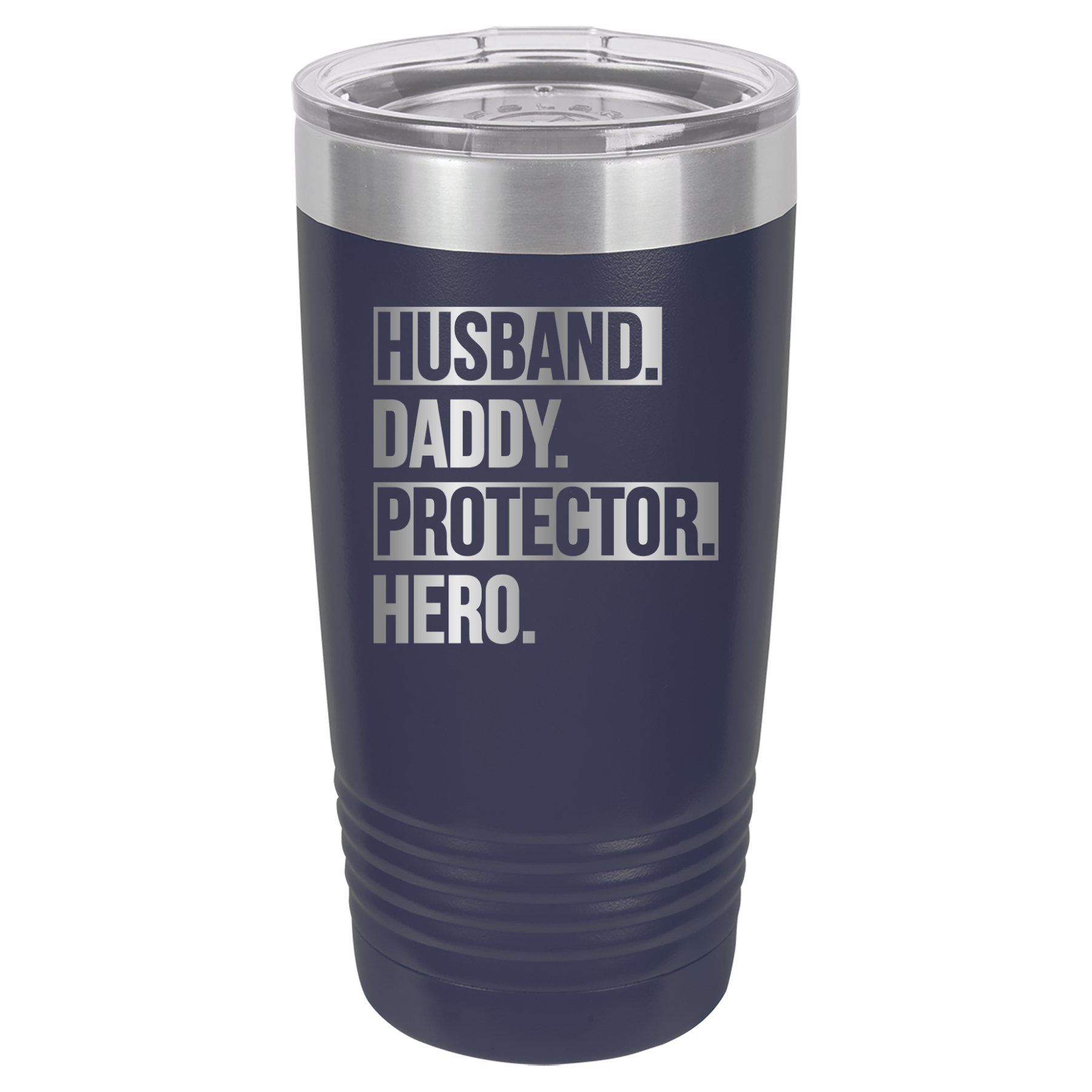 Father's Day "Husband. Daddy. Protector. Hero. 20oz Polar Camel Tumbler - Navy image