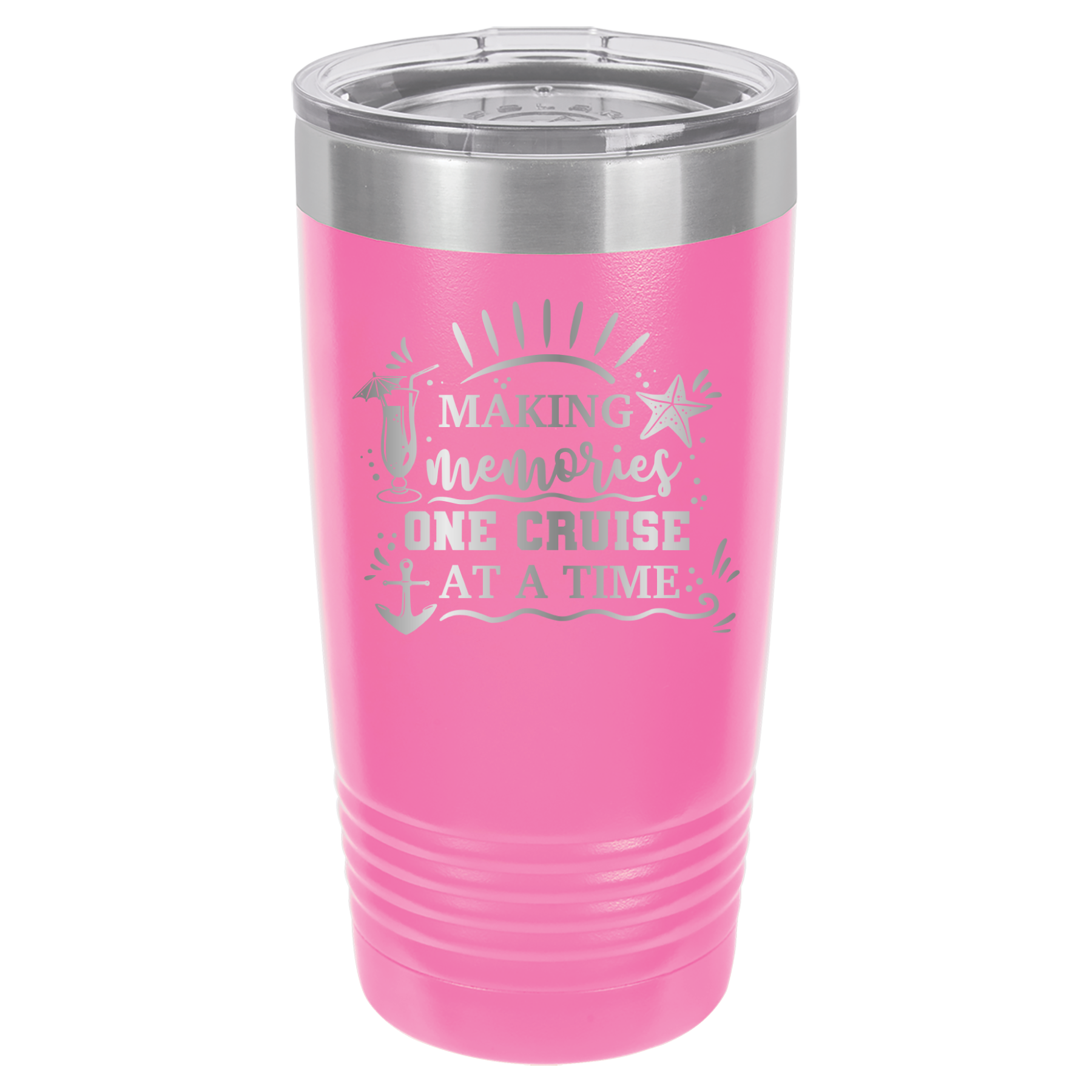 Making Memories One Cruise At A Time - 20oz Polar Camel Tumbler - Pink image