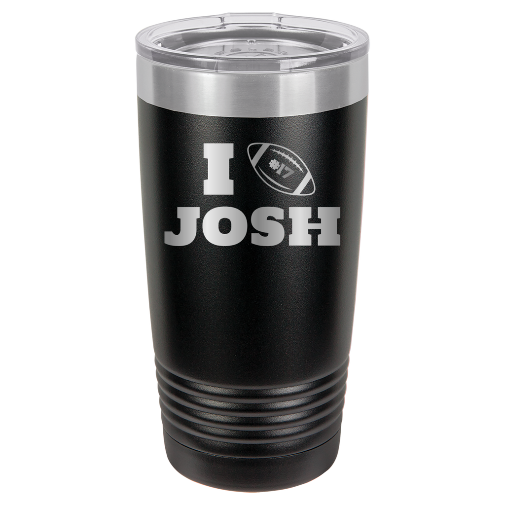 I Heart Josh - Josh Allen - 20oz Polar Camel Tumbler Buffalo Bills - Black image