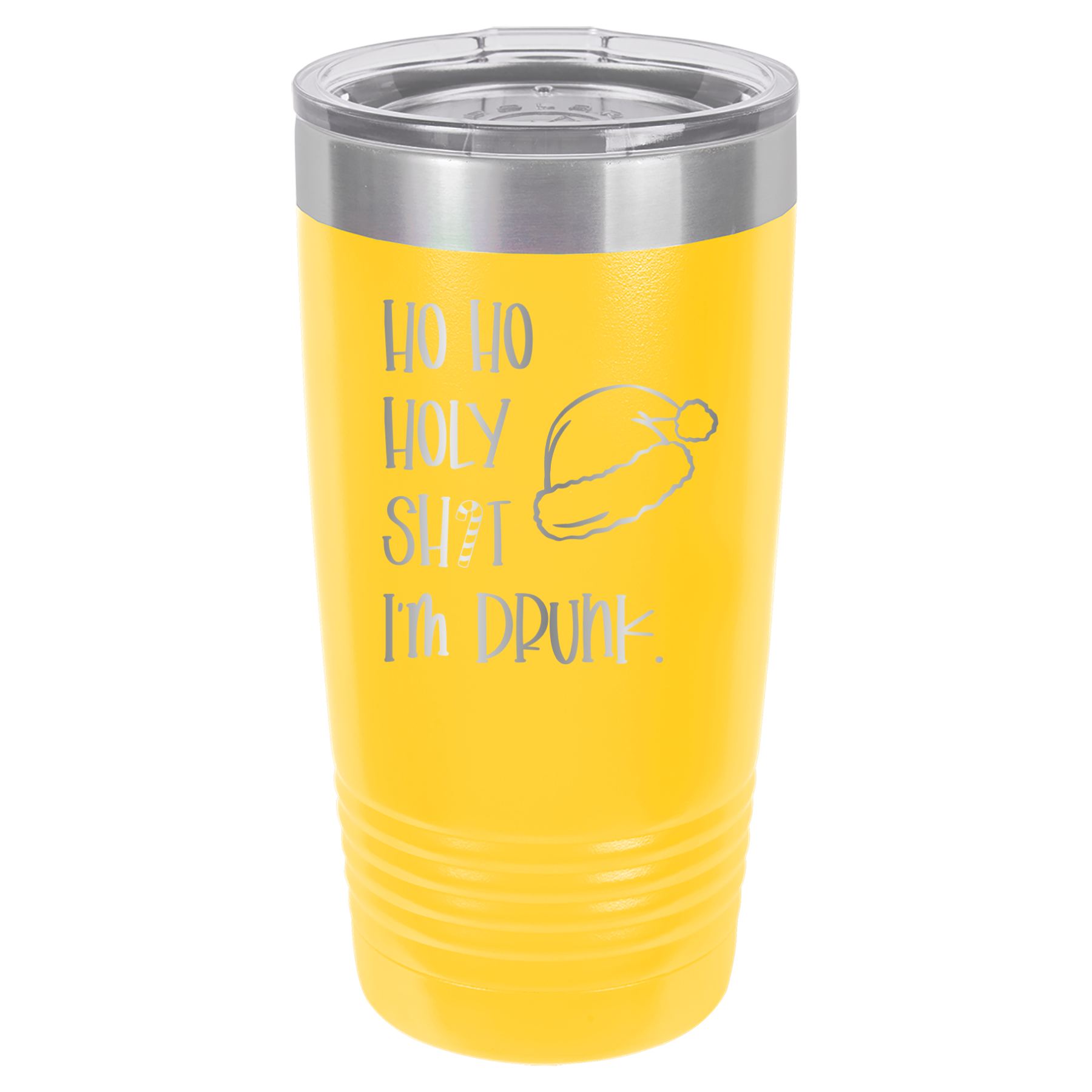Ho Ho Holy Shit I'm Drunk - 20oz Polar Camel Tumbler - Yellow image
