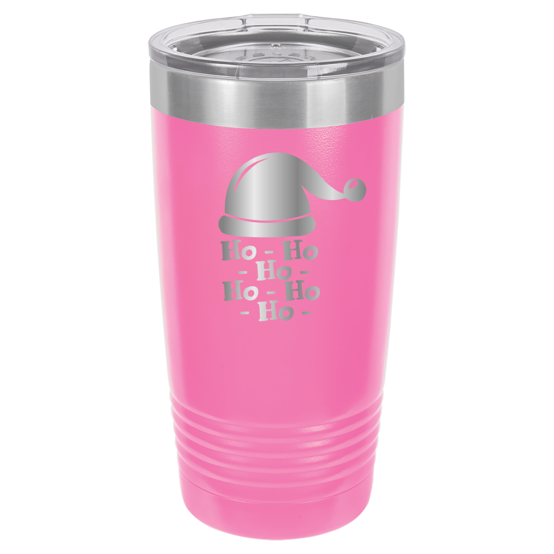 Ho Ho Ho Santa Claus Christmas - 20oz Polar Camel Tumbler - Pink image