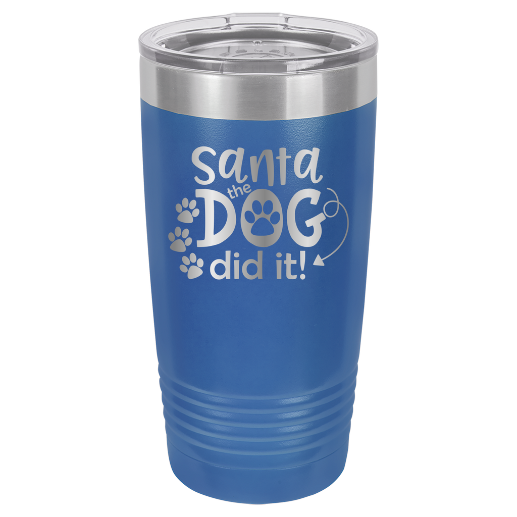 Santa, The Dog Did It - 20oz Polar Camel Tumbler - Royal Blue image