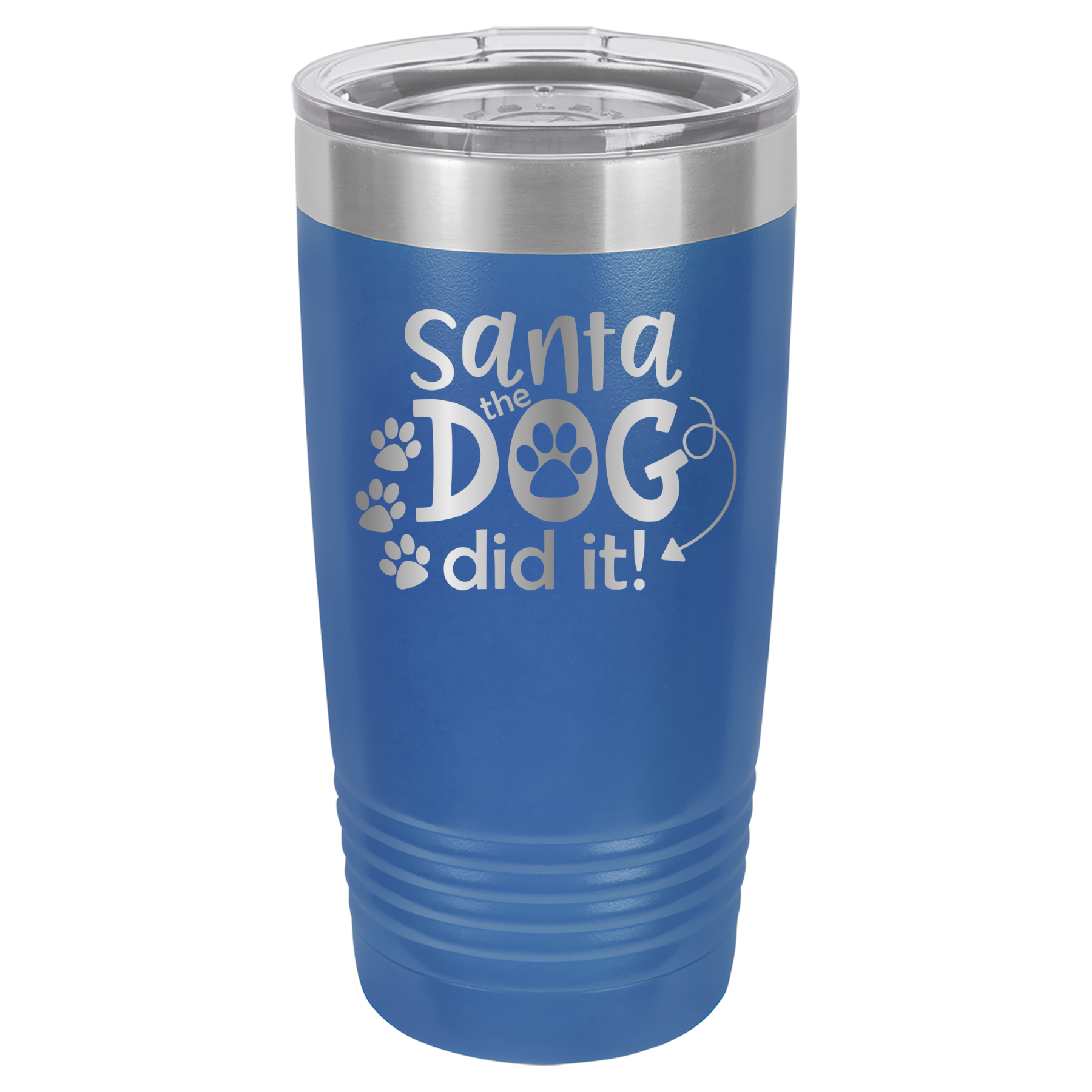 Santa, The Dog Did It - 20oz Polar Camel Tumbler - Royal Blue image