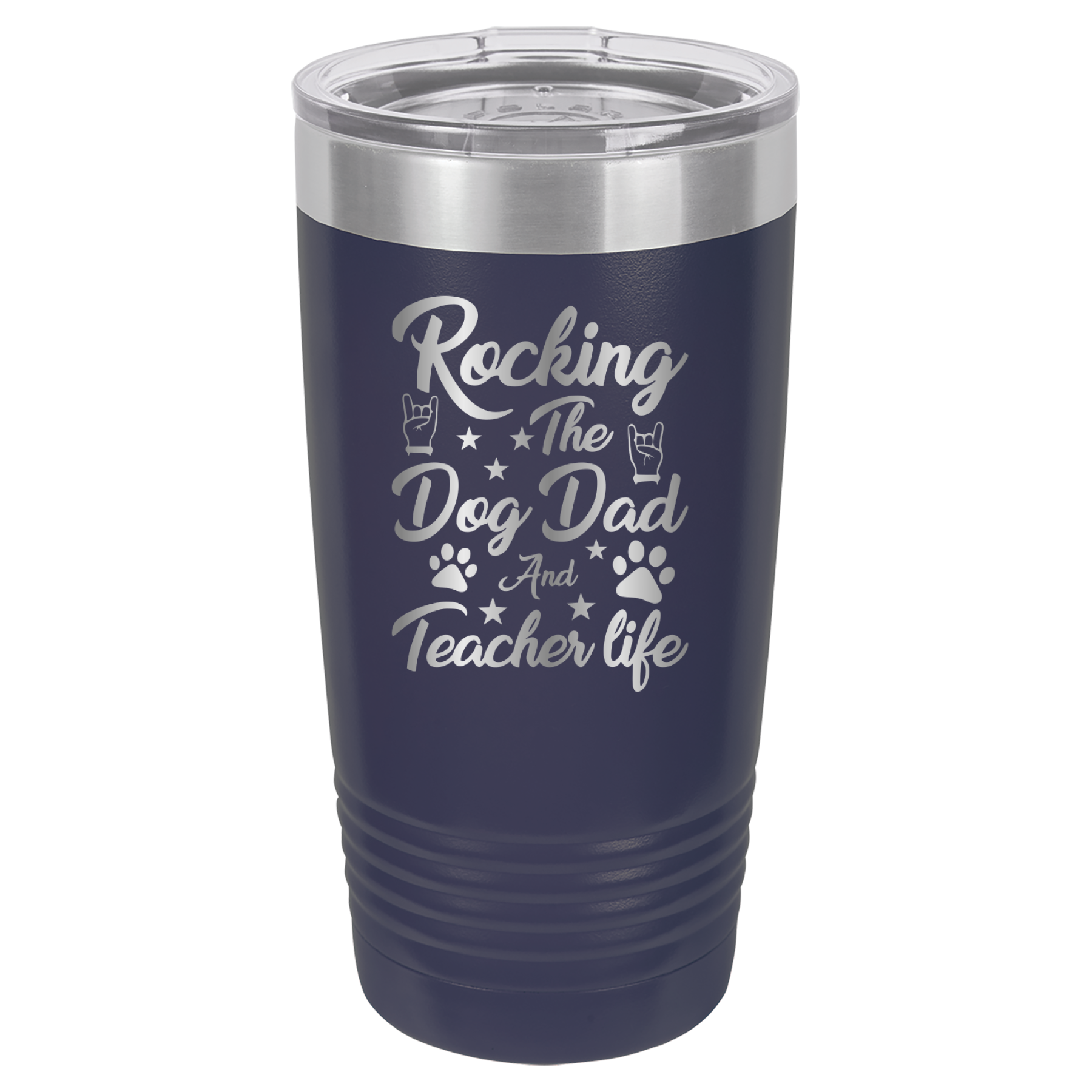 Rocking The Dog Dad And Teacher Life - 20oz Polar Camel Tumbler image 9