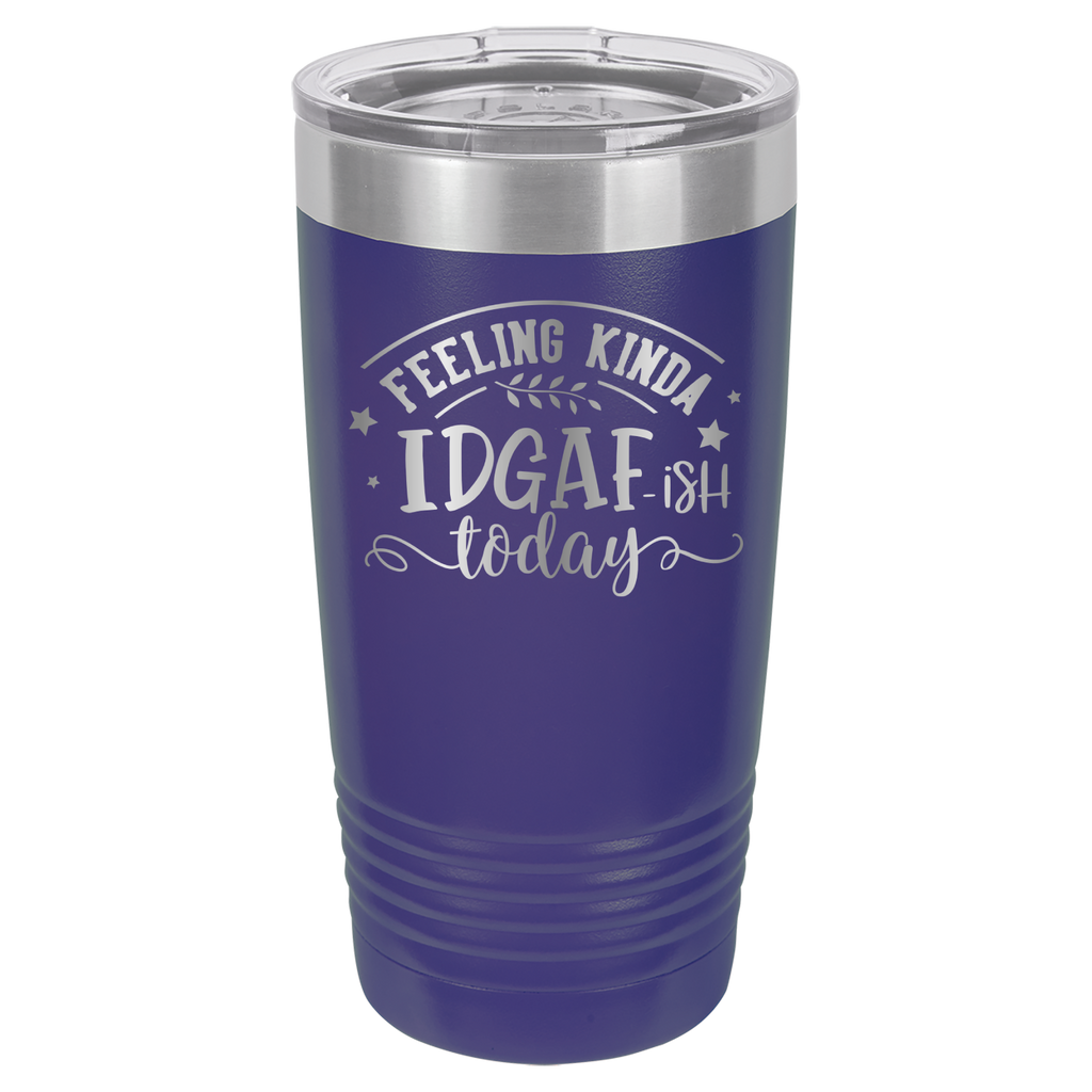 Kinda Feeling IDGAFish Today - 20oz Polar Camel Tumbler - Purple image