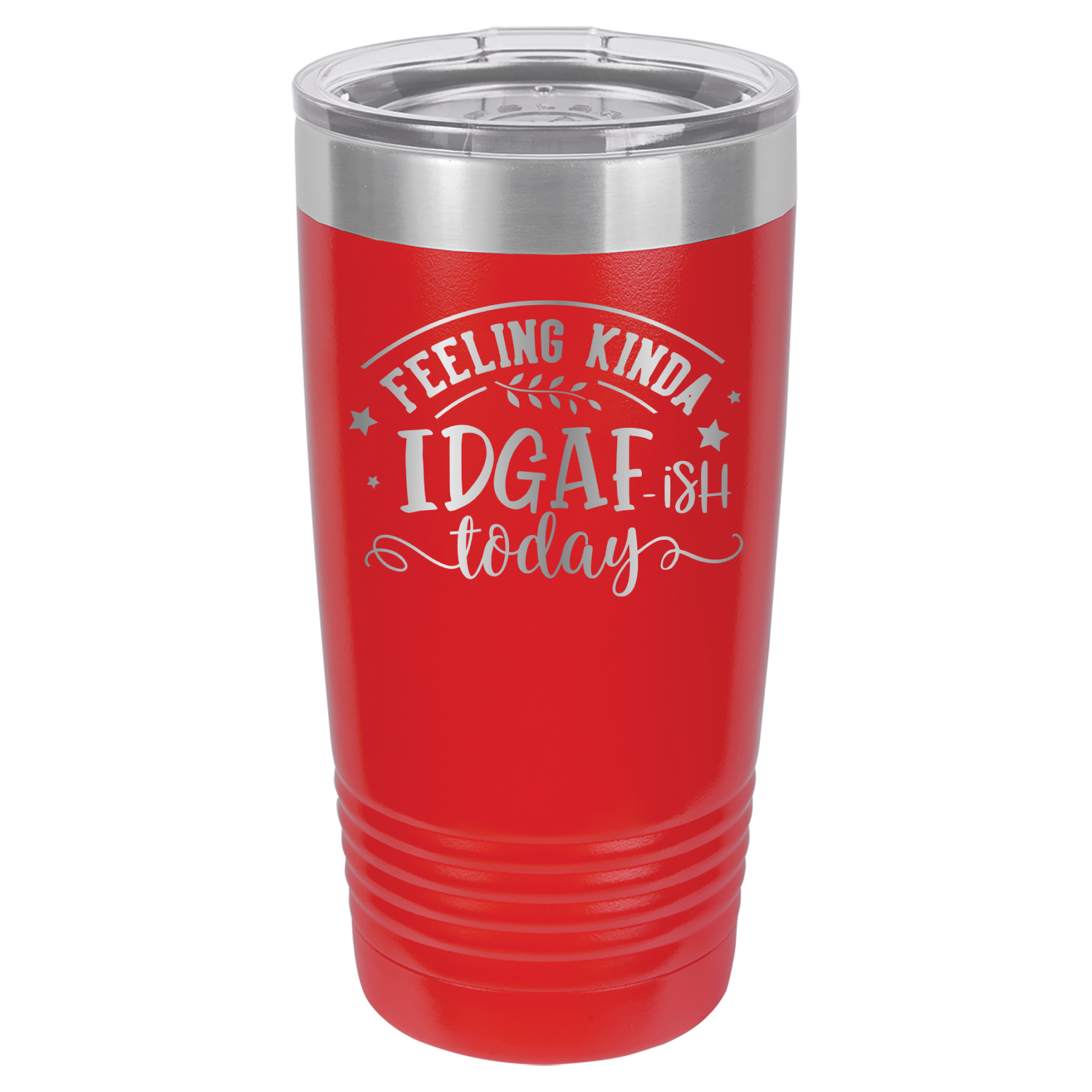Kinda Feeling IDGAFish Today - 20oz Polar Camel Tumbler - Red image