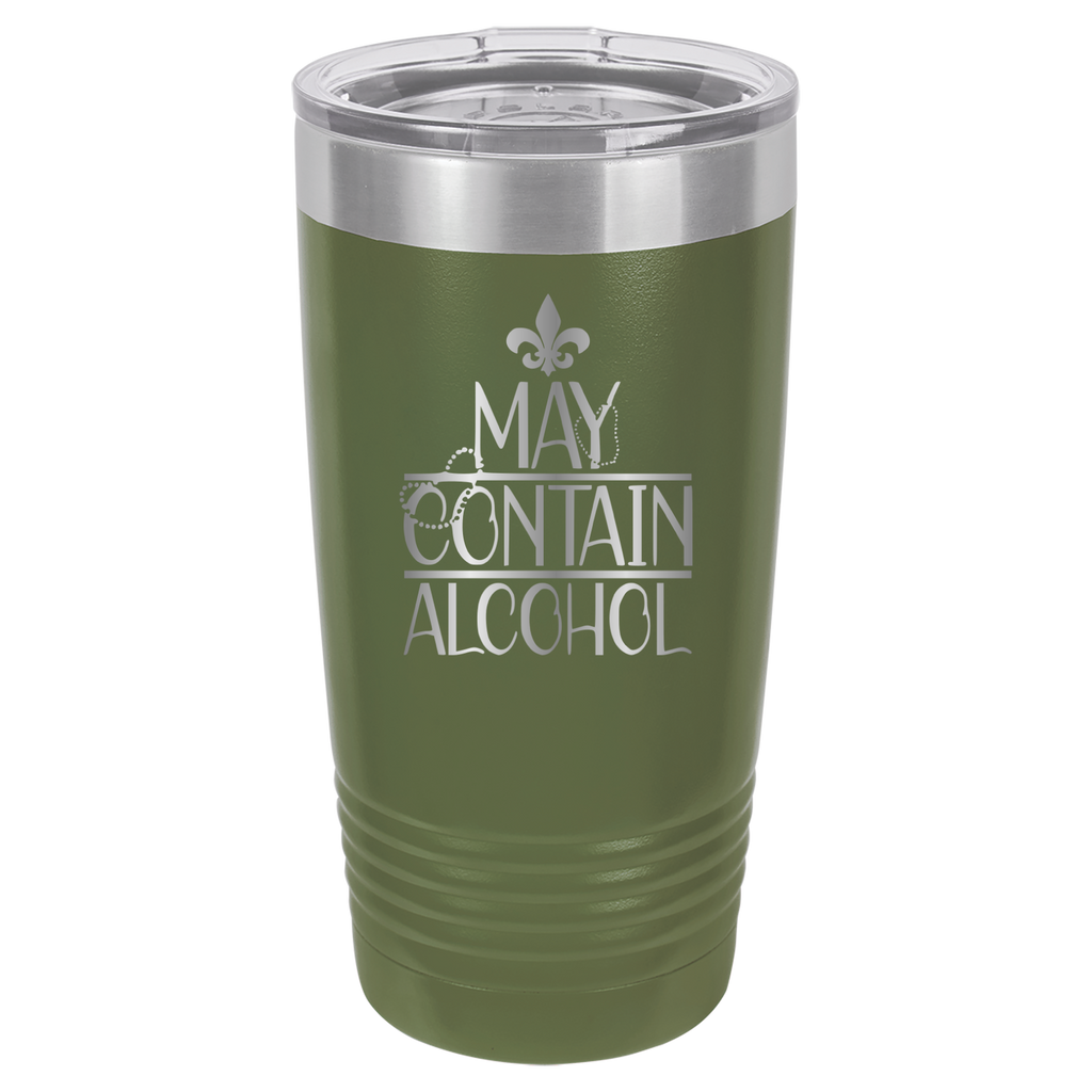 May Contain Alcohol - Mardi Gras, New Orleans, NOLA - 20oz Polar Camel Tumbler image 8