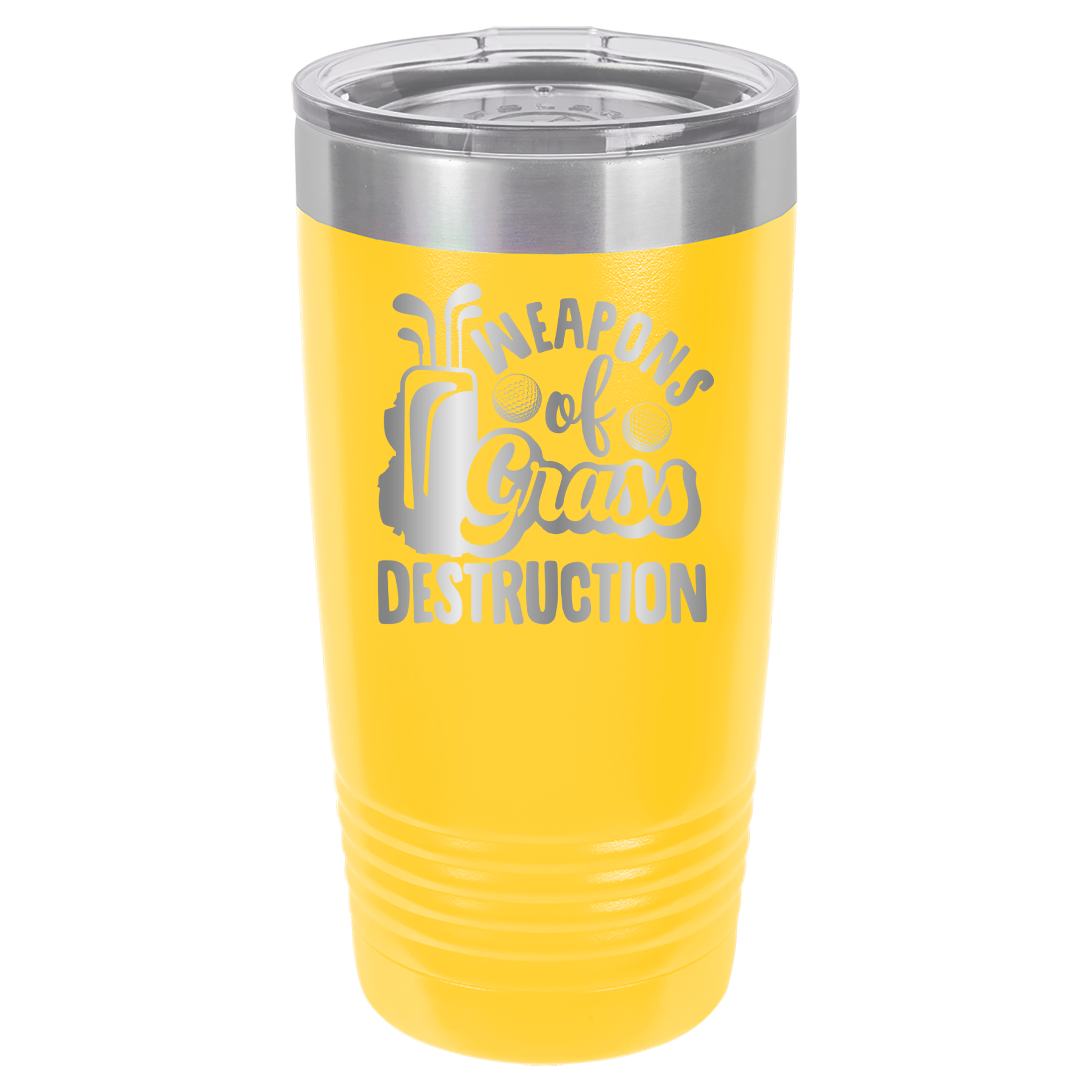 Weapons of Grass Destruction - Golf - 20oz Polar Camel Tumbler - Yellow image