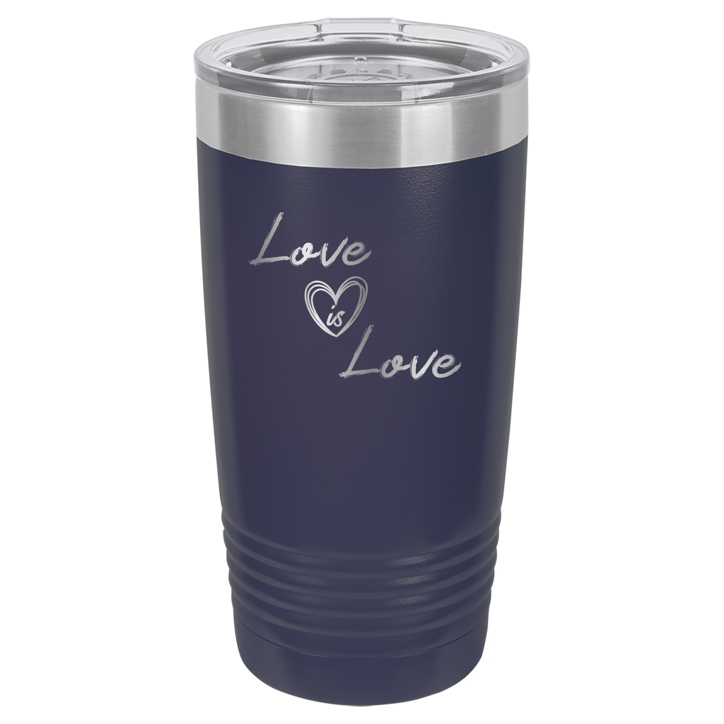 Love is Love - 20oz Polar Camel Tumbler - Pride - Navy image