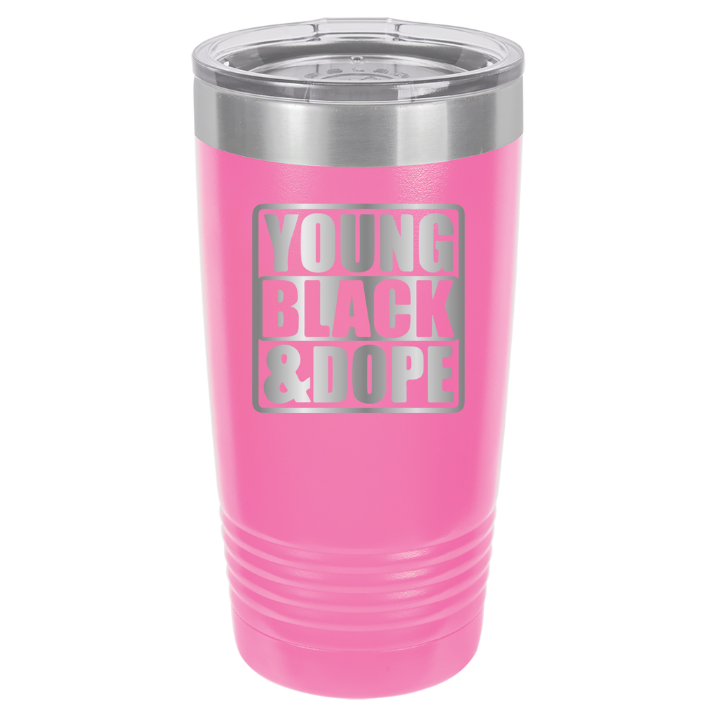 Young, Black, and Dope - 20oz Polar Camel Tumbler - Pink image