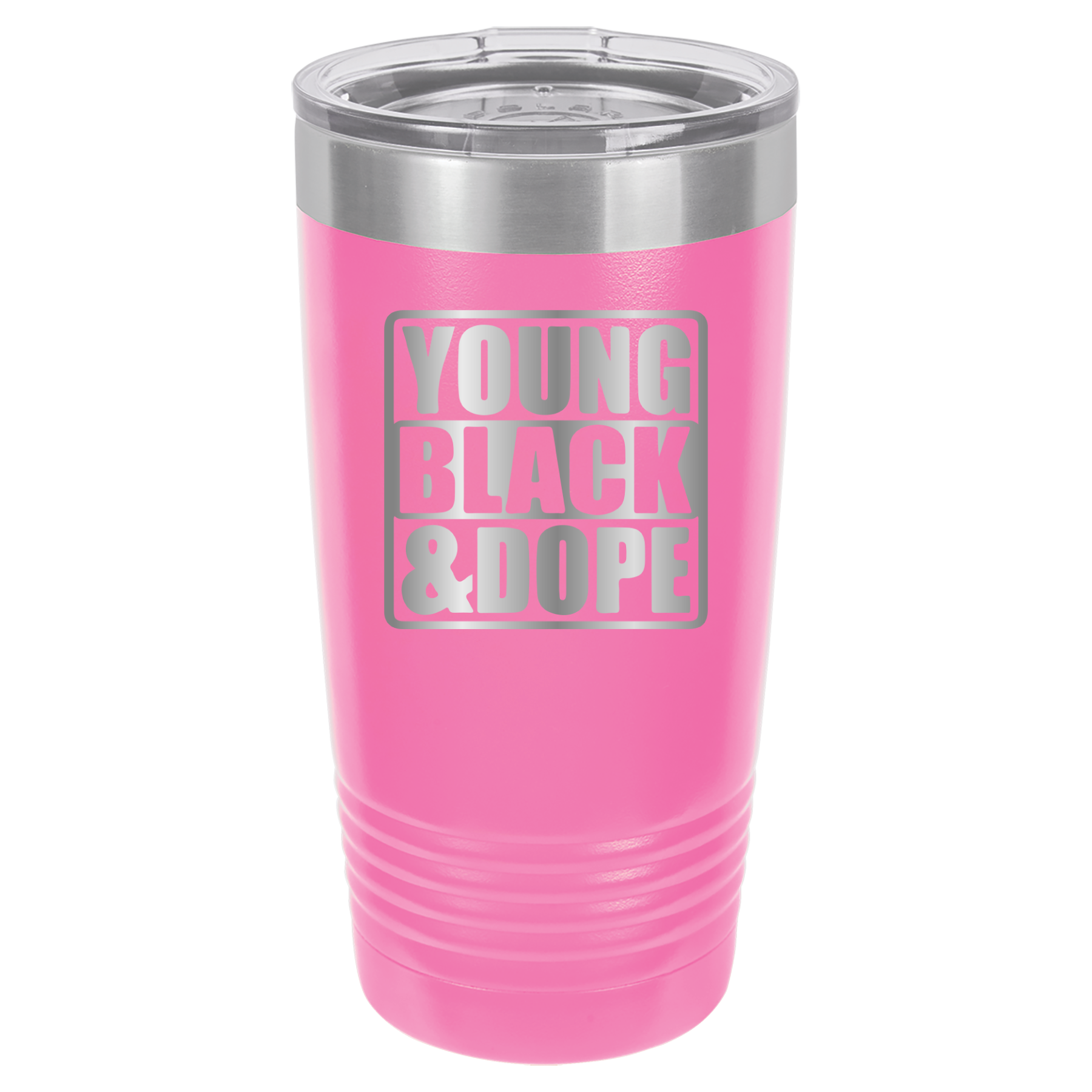 Young, Black, and Dope - 20oz Polar Camel Tumbler - Pink image