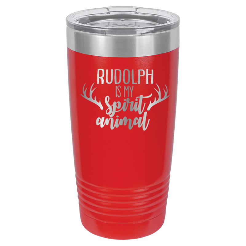 Rudolph Is My Spirit Animal - 20oz Polar Camel Tumbler image 0
