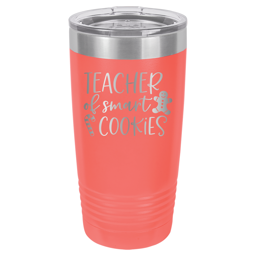 Teacher Of Smart Cookies - 20oz Polar Camel Tumbler - Coral image