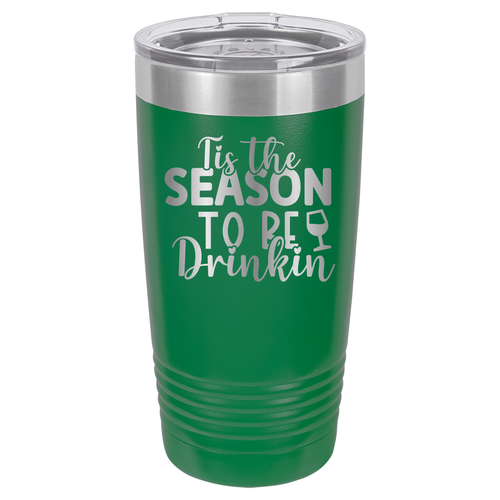 Tis The Season To Be Drinkin' - 20oz Polar Camel Tumbler - Green image