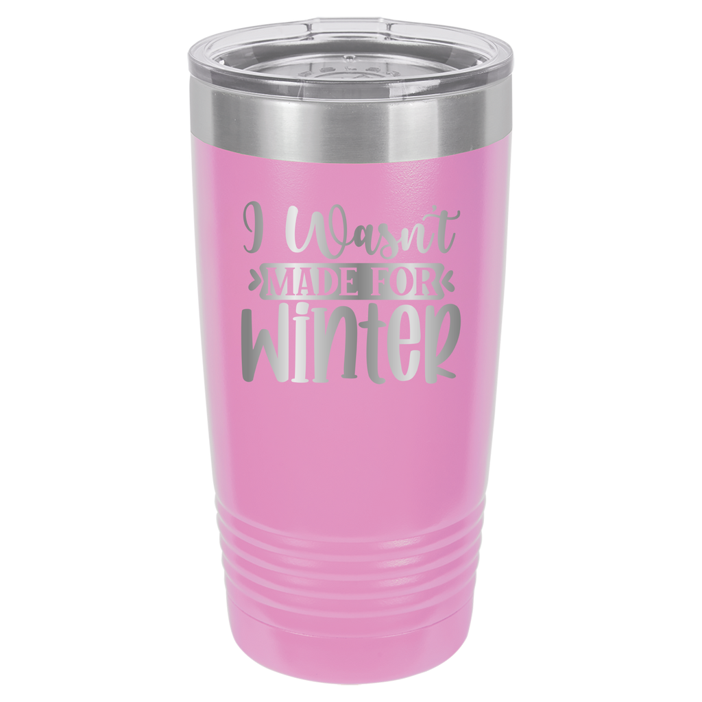 I Wasn't Made For Winter - 20oz Polar Camel Tumbler - Light Purple image