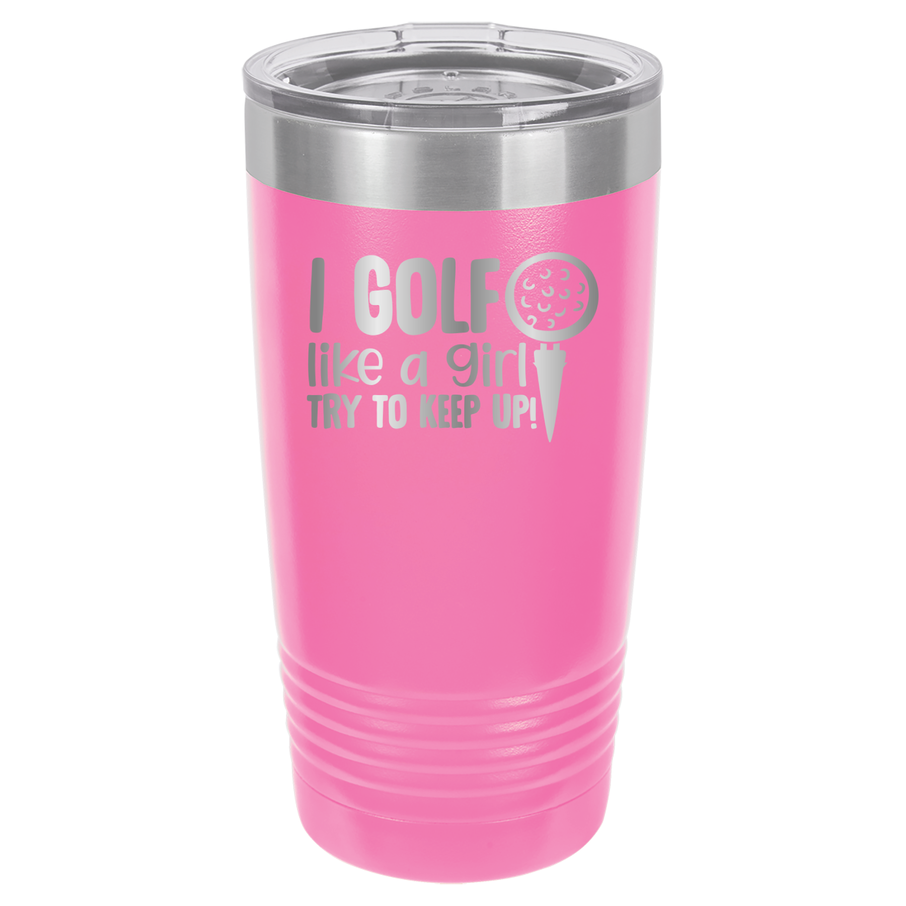 I Golf Like A Girl, Try To Keep Up - 20oz Polar Camel Tumbler image 12