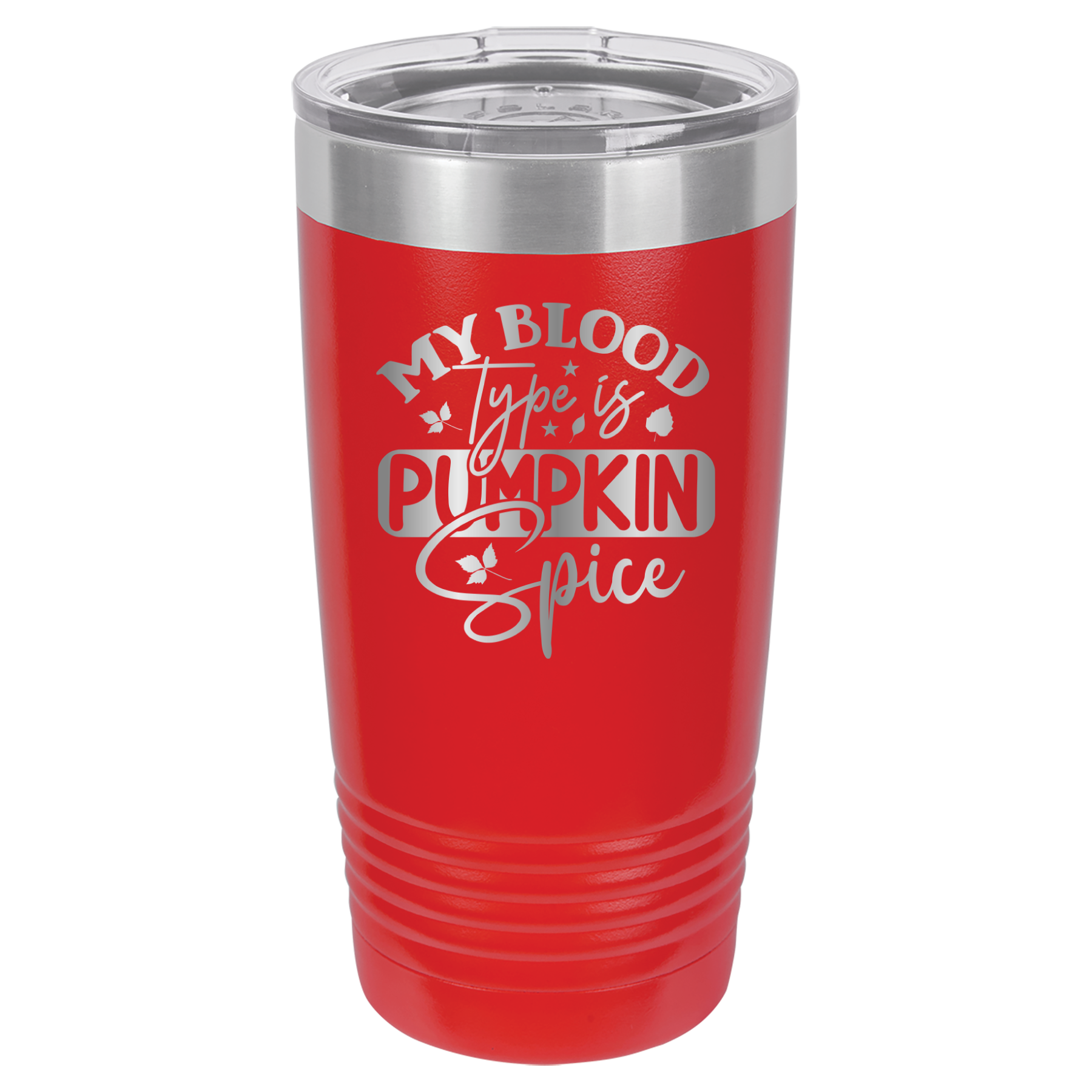My Blood Type Is Pumpkin Spice - 20oz Polar Camel Tumbler - Red image